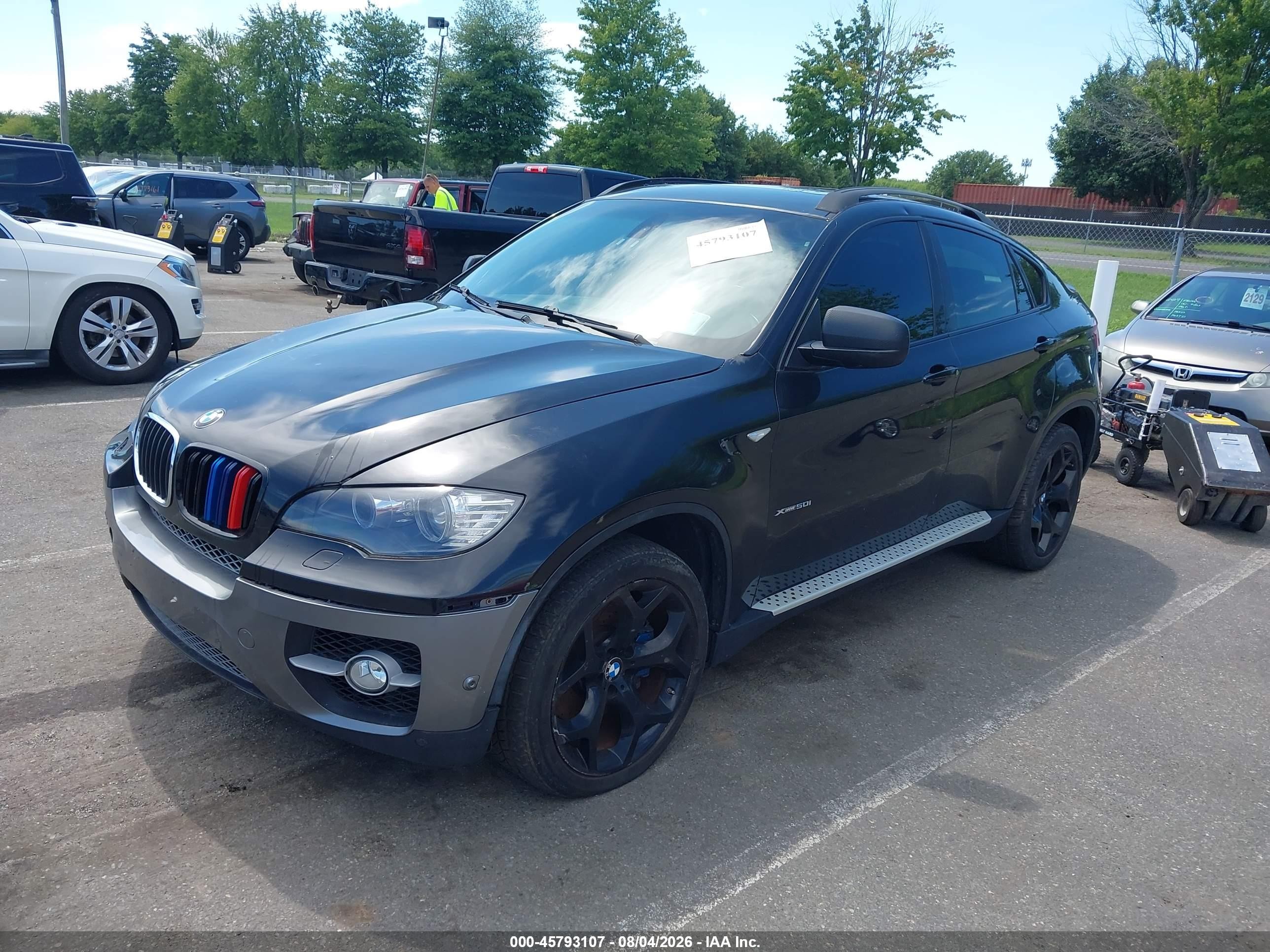 2013 Bmw X6 Xdrive50i Black vin: 5UXFG8C55DL591053