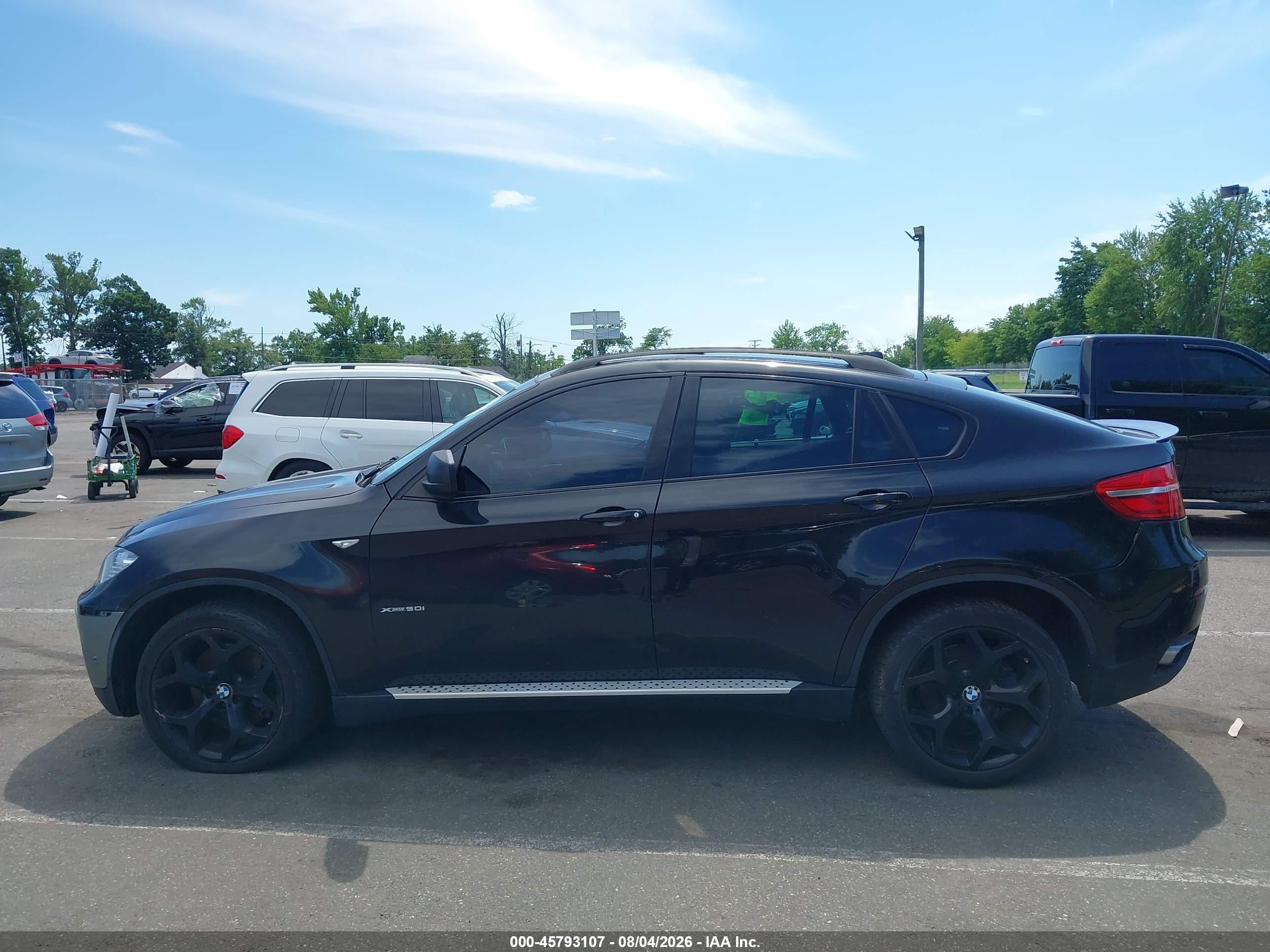 2013 Bmw X6 Xdrive50i Black vin: 5UXFG8C55DL591053