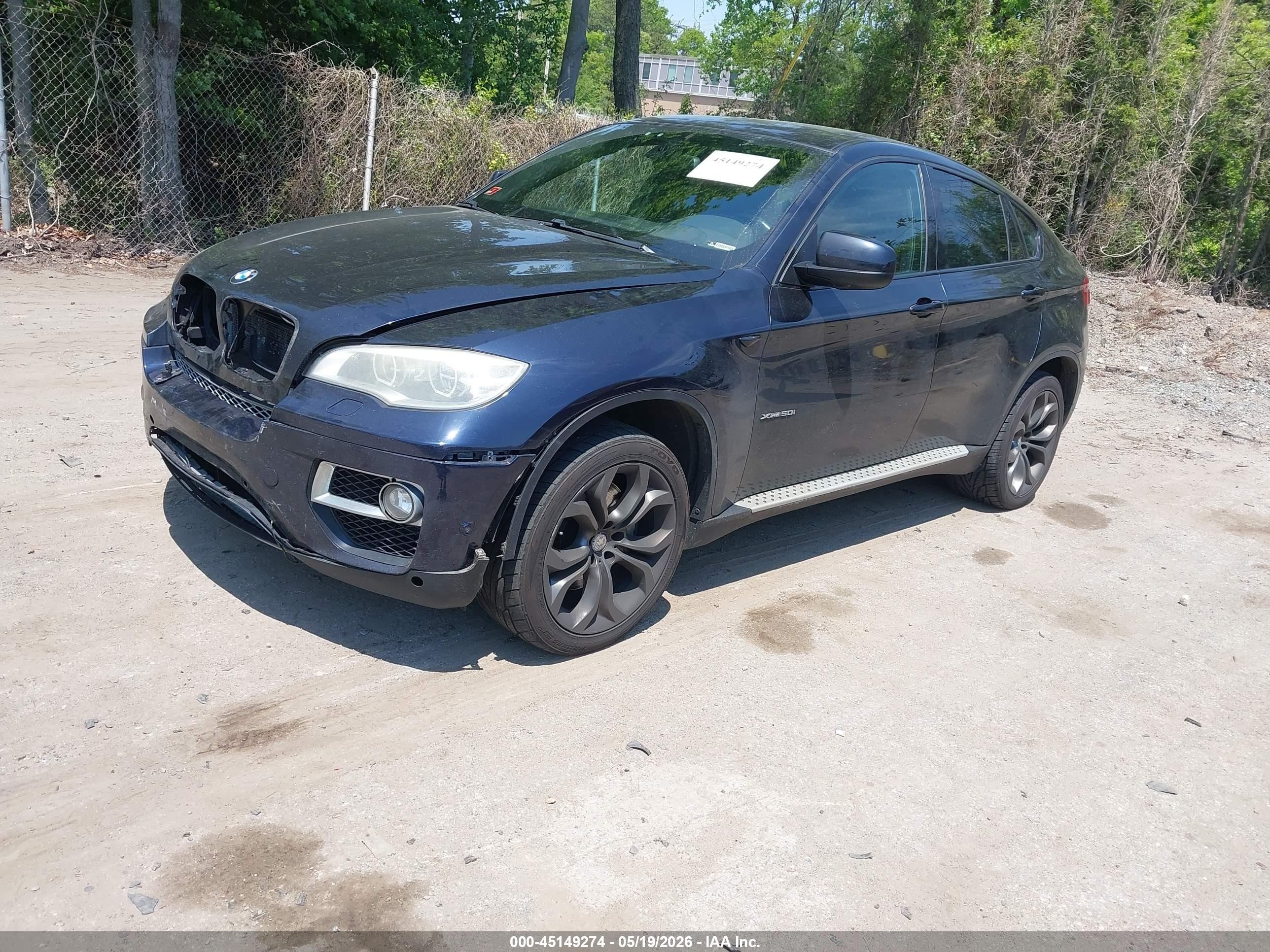 2013 Bmw X6 Xdrive50i Blue vin: 5UXFG8C55DL591327