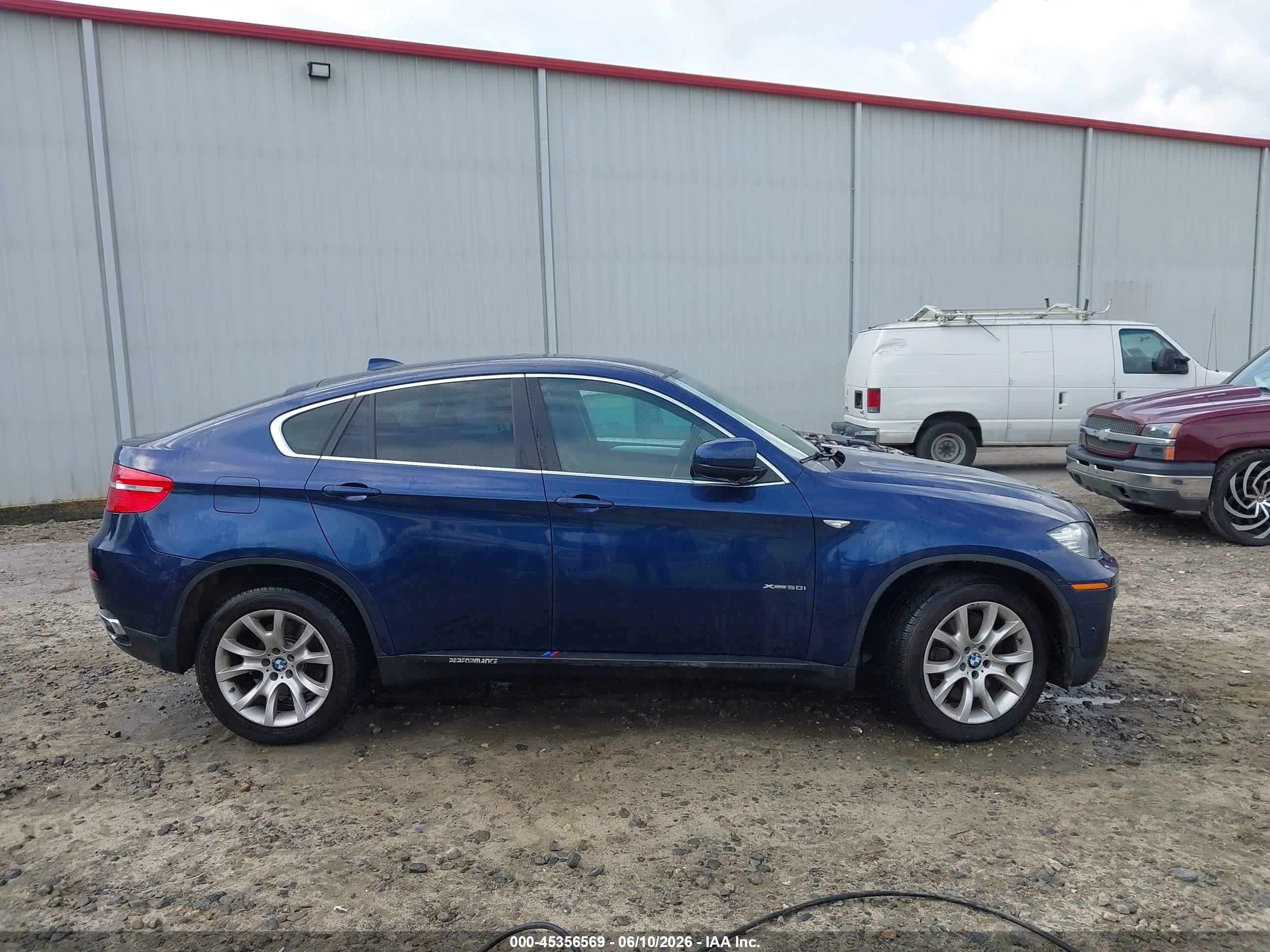 2012 Bmw X6 Xdrive50i Blue vin: 5UXFG8C56CL590475
