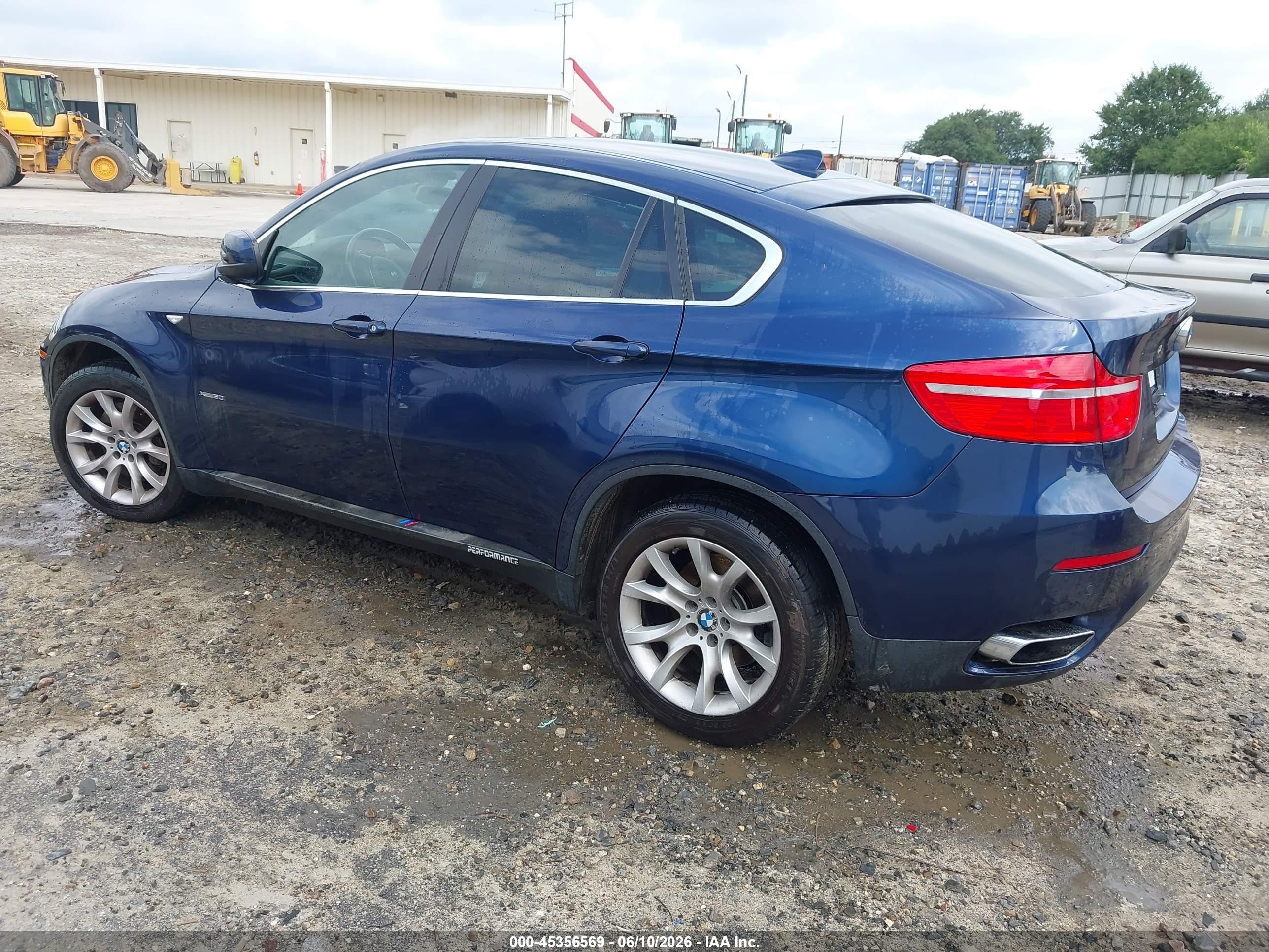 2012 Bmw X6 Xdrive50i Blue vin: 5UXFG8C56CL590475