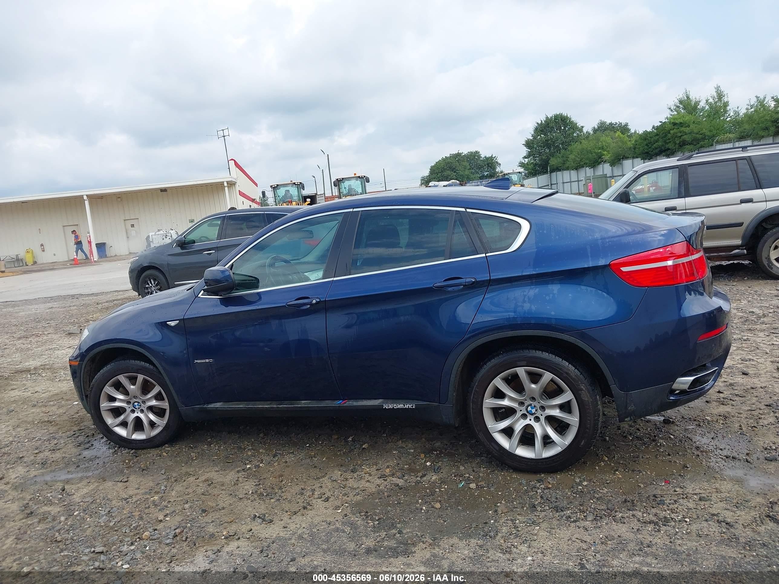 2012 Bmw X6 Xdrive50i Blue vin: 5UXFG8C56CL590475