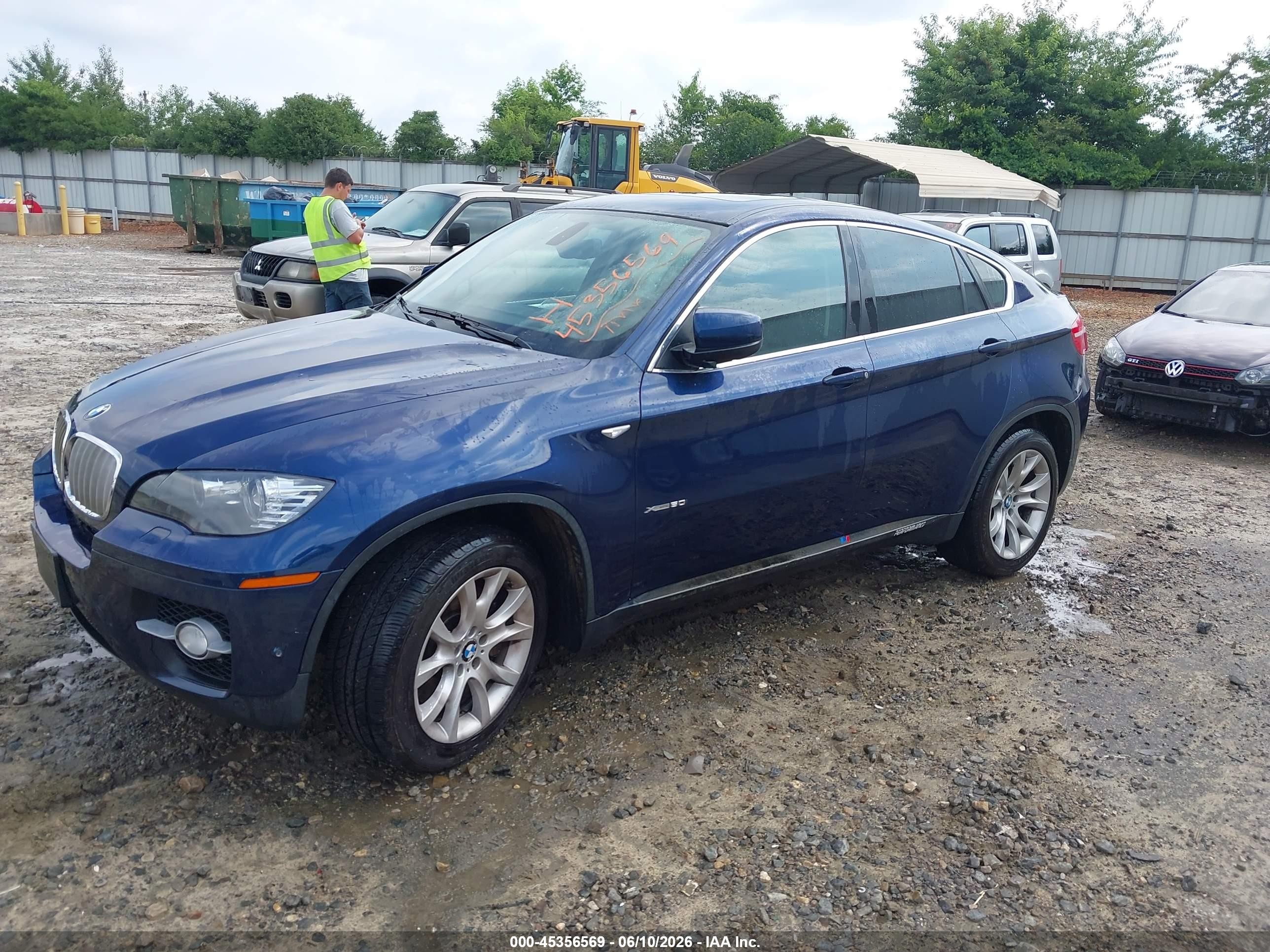 2012 Bmw X6 Xdrive50i Blue vin: 5UXFG8C56CL590475