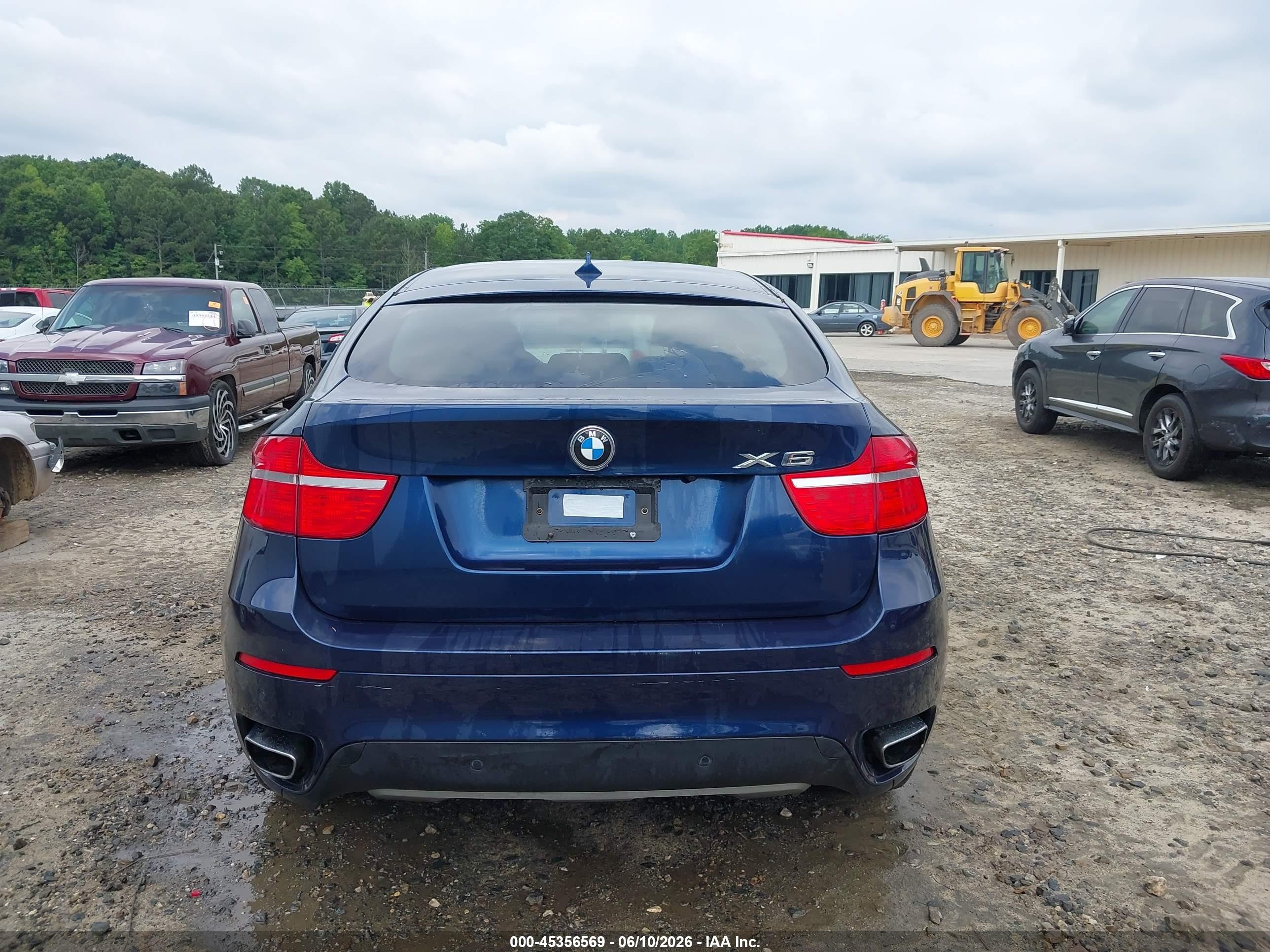 2012 Bmw X6 Xdrive50i Blue vin: 5UXFG8C56CL590475