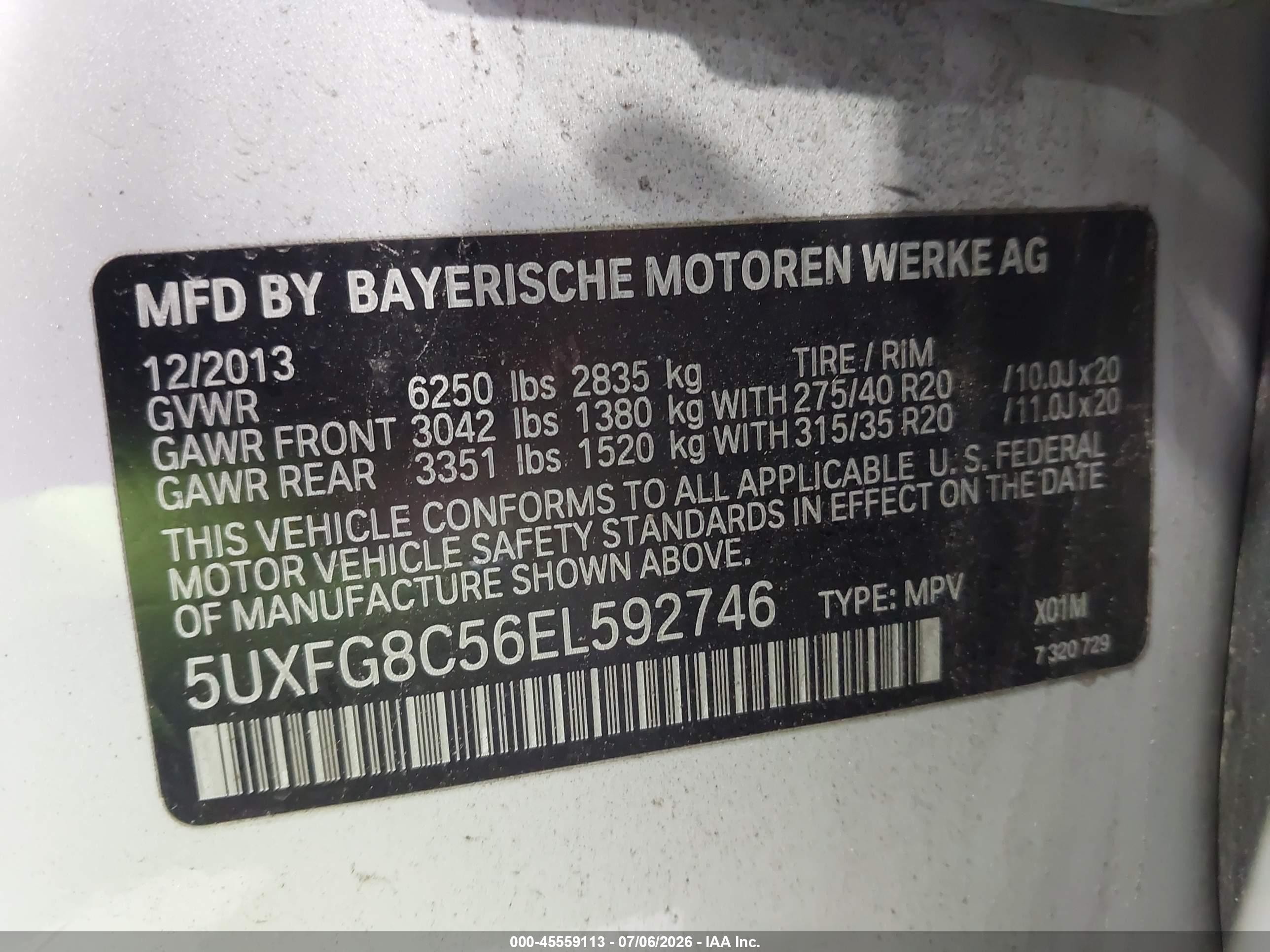 2014 Bmw X6 Xdrive50i Silver vin: 5UXFG8C56EL592746