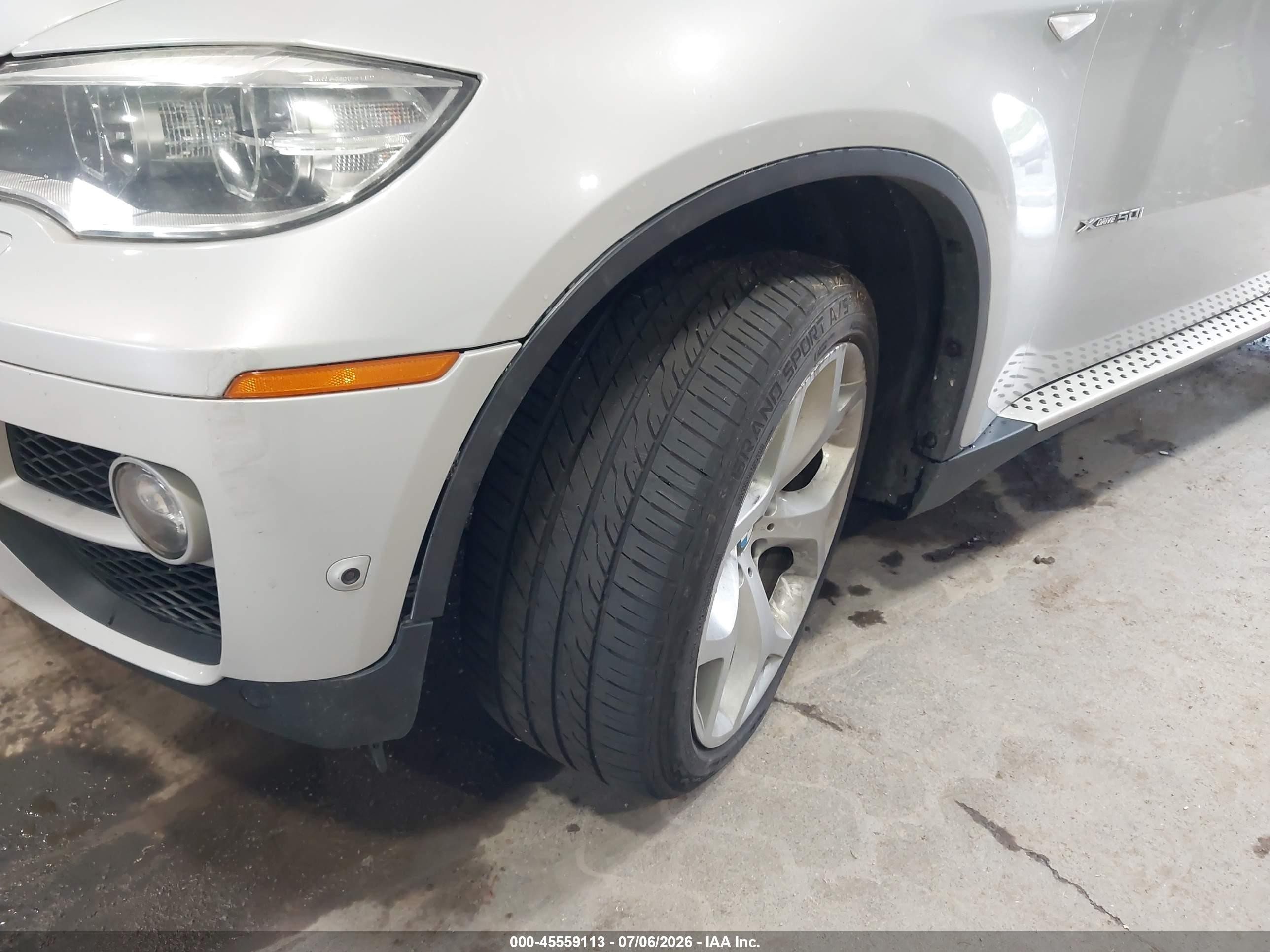 2014 Bmw X6 Xdrive50i Silver vin: 5UXFG8C56EL592746