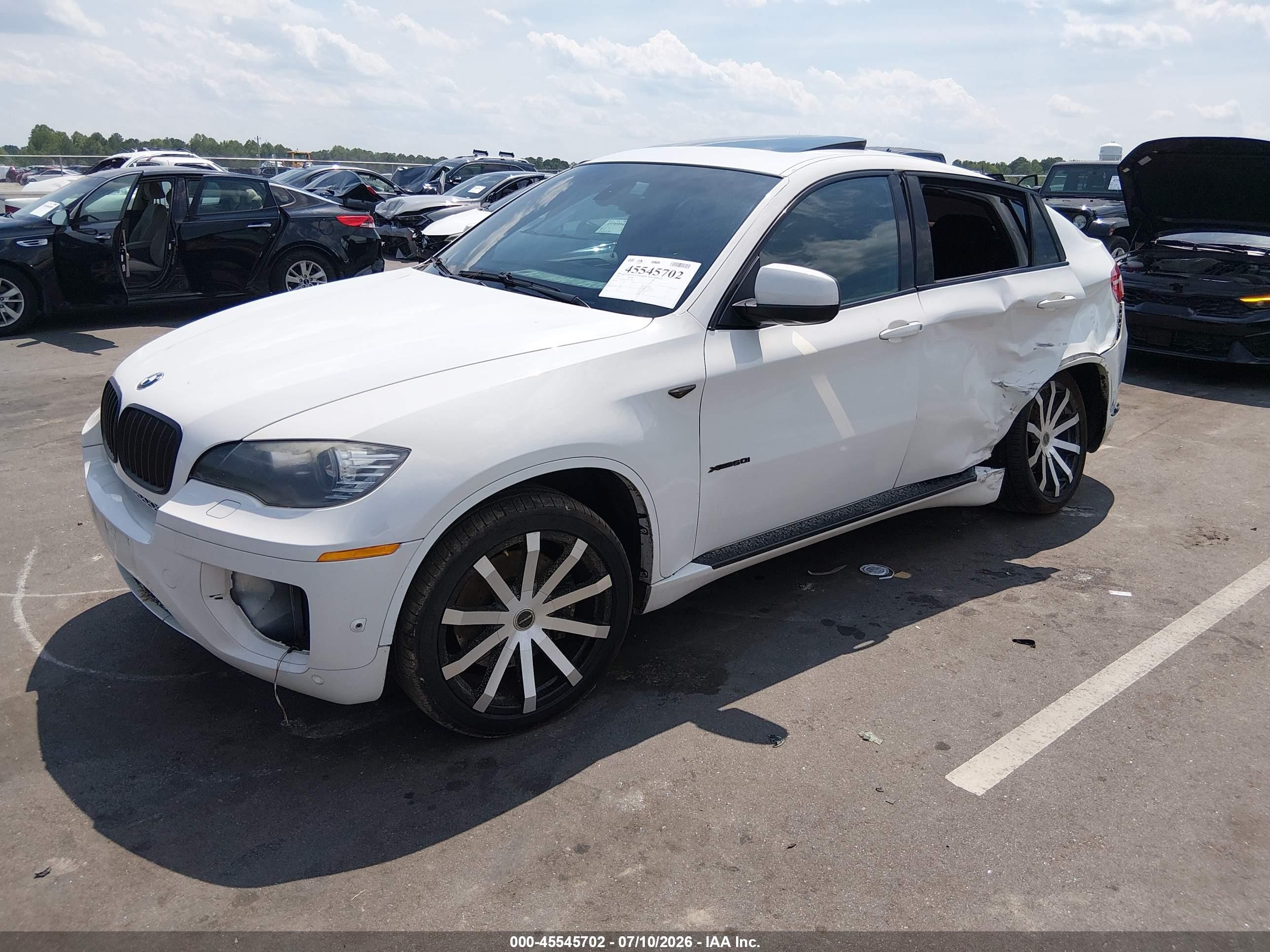 2011 Bmw X6 Xdrive50i White vin: 5UXFG8C57BLZ96022