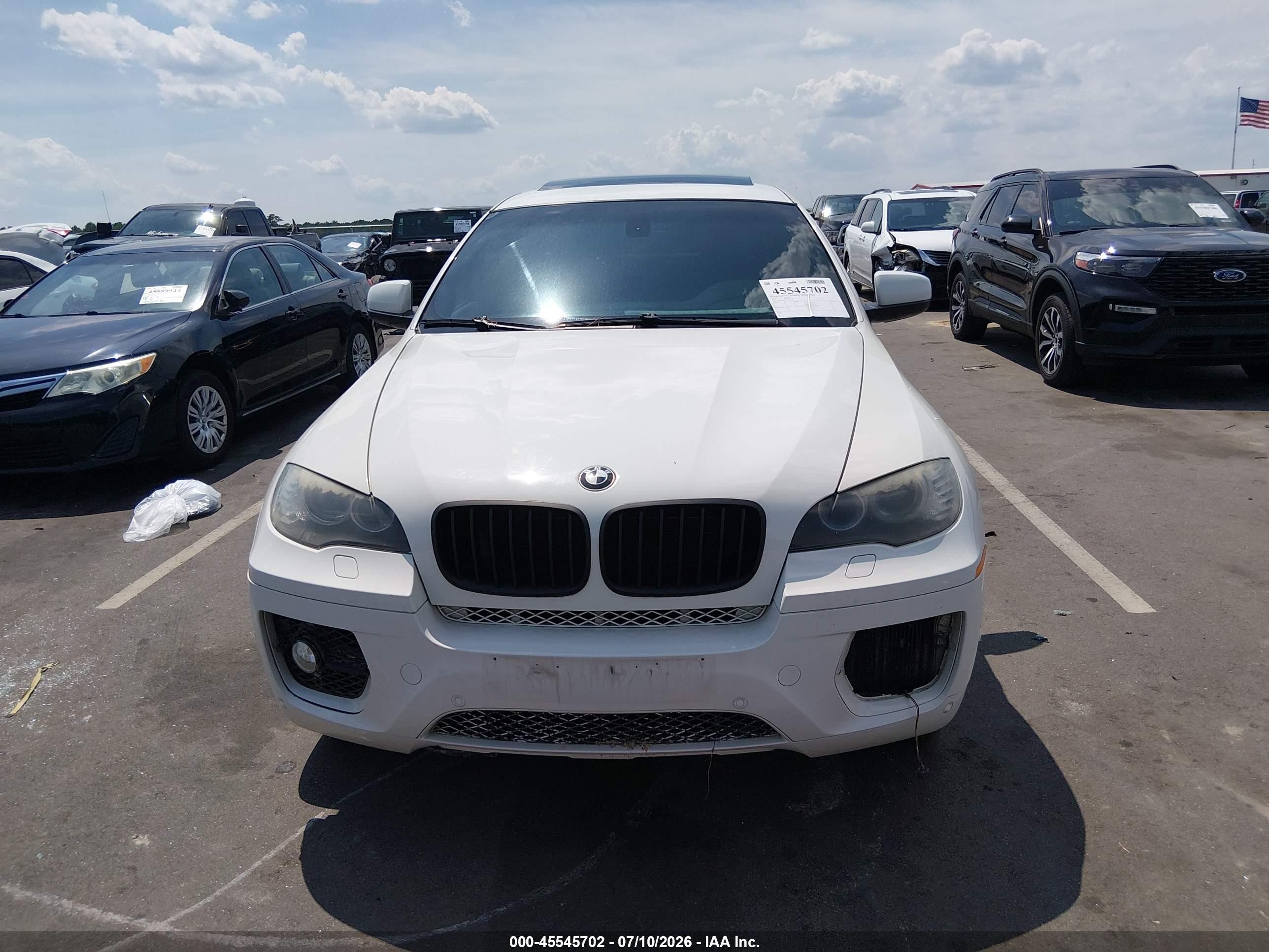 2011 Bmw X6 Xdrive50i White vin: 5UXFG8C57BLZ96022