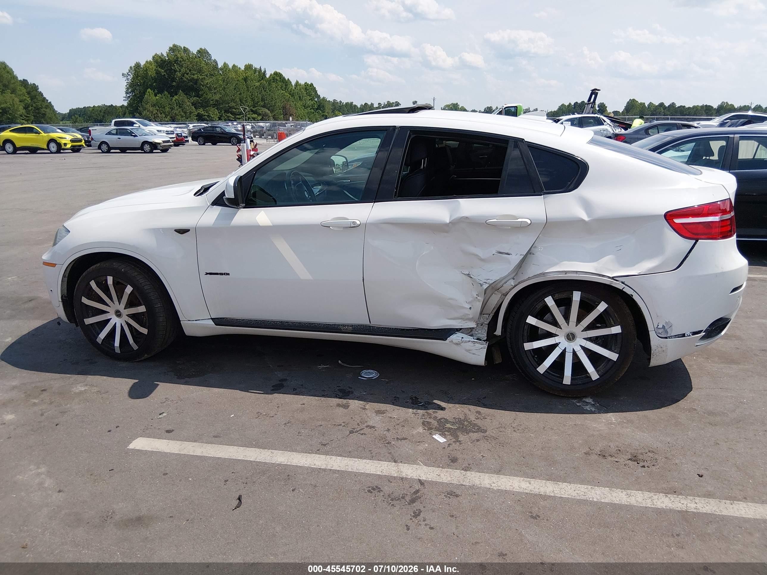2011 Bmw X6 Xdrive50i White vin: 5UXFG8C57BLZ96022