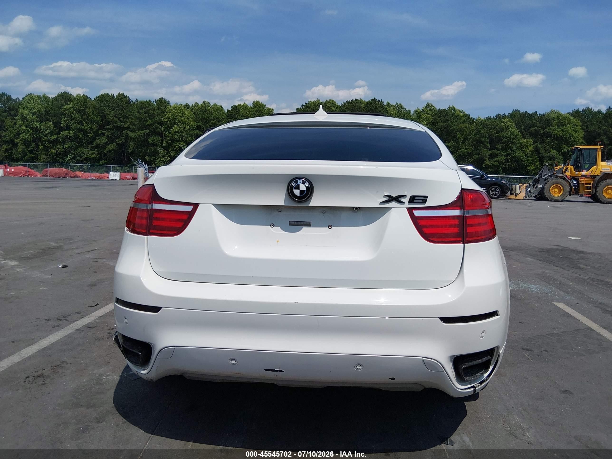 2011 Bmw X6 Xdrive50i White vin: 5UXFG8C57BLZ96022