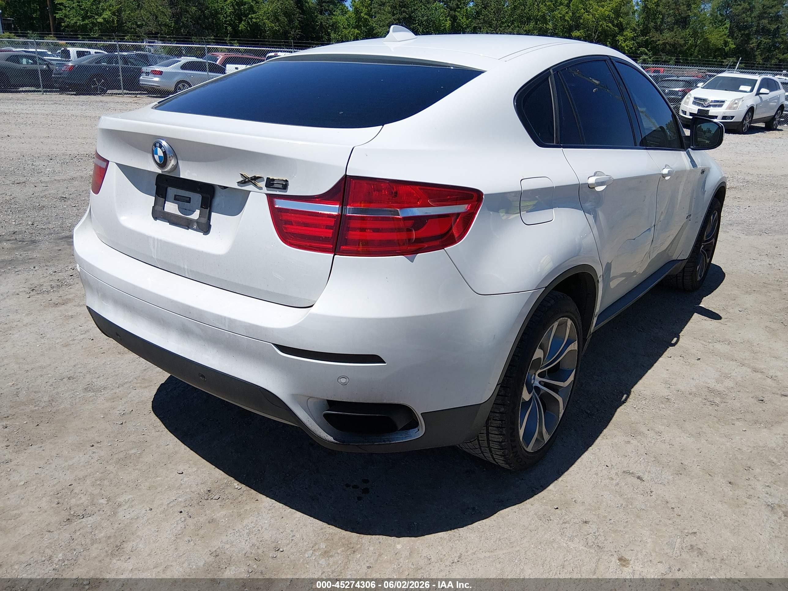 2014 Bmw X6 Xdrive50i White vin: 5UXFG8C58EL593252