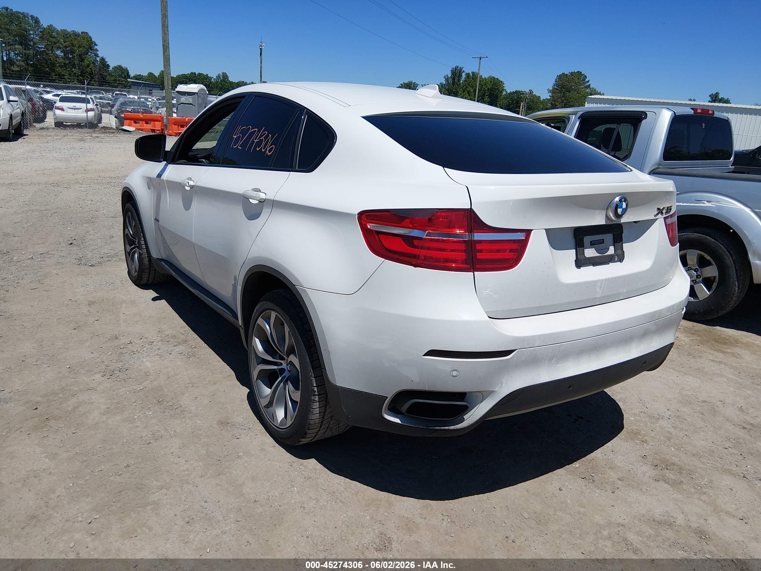 2014 Bmw X6 Xdrive50i White vin: 5UXFG8C58EL593252