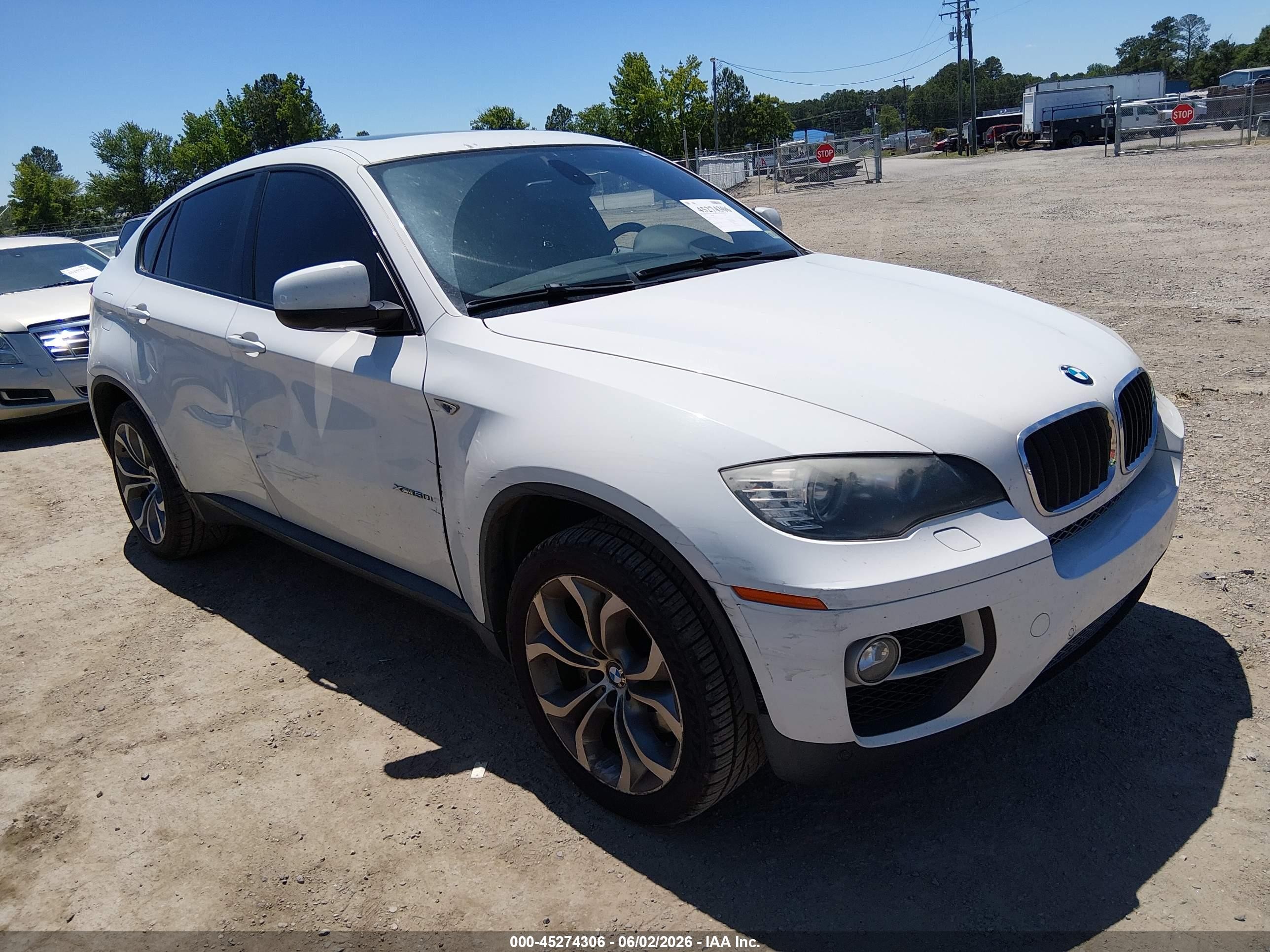 2014 Bmw X6 Xdrive50i White vin: 5UXFG8C58EL593252