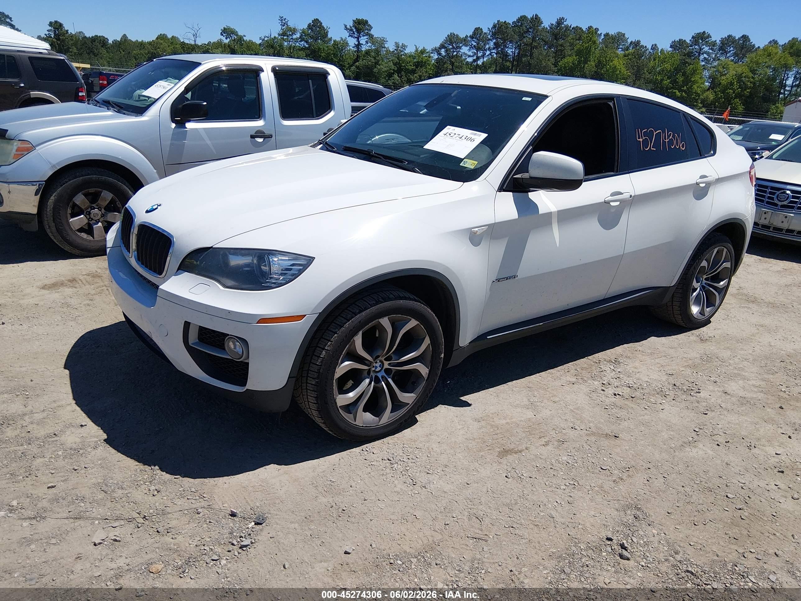 2014 Bmw X6 Xdrive50i White vin: 5UXFG8C58EL593252