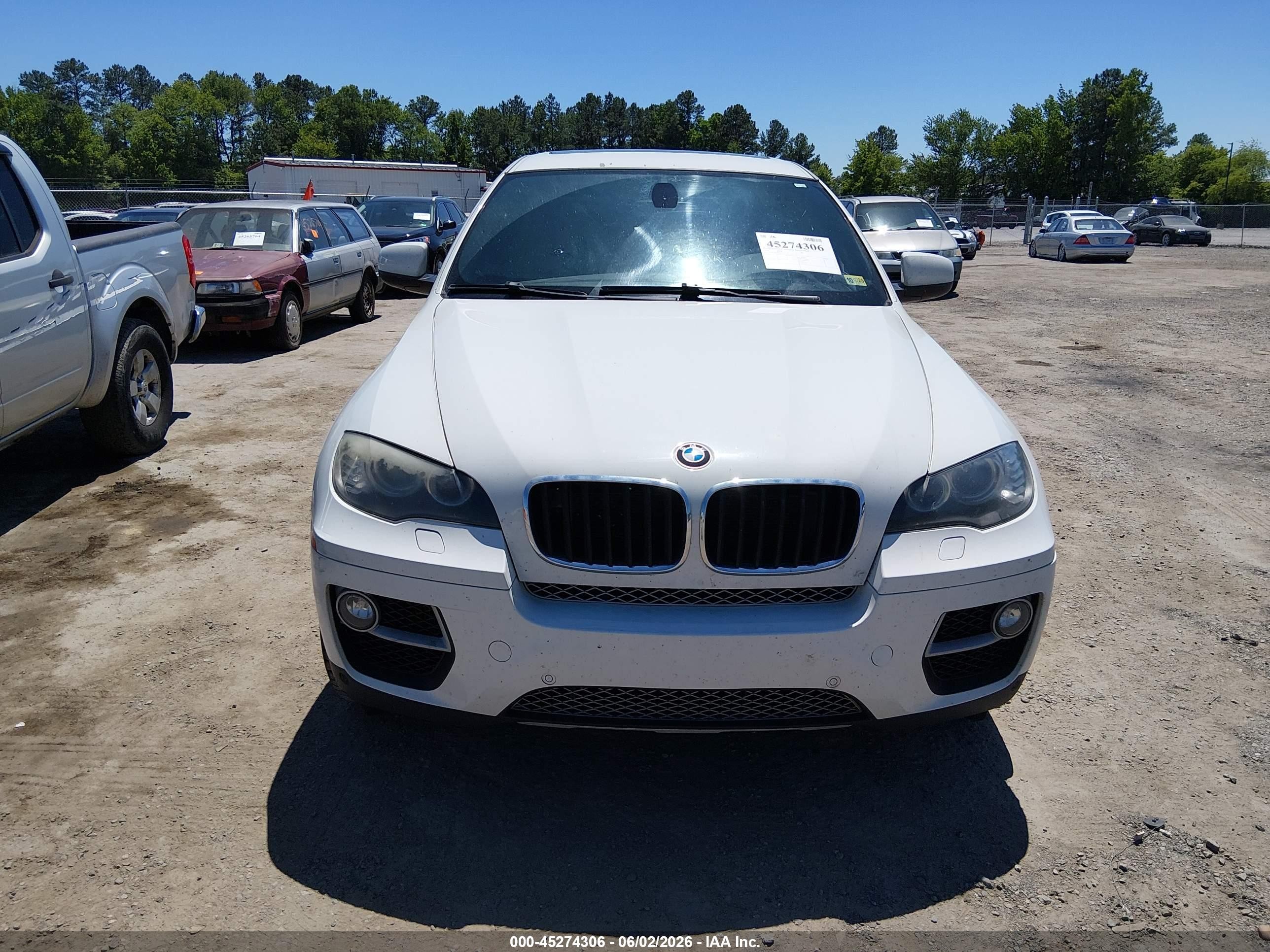 2014 Bmw X6 Xdrive50i White vin: 5UXFG8C58EL593252