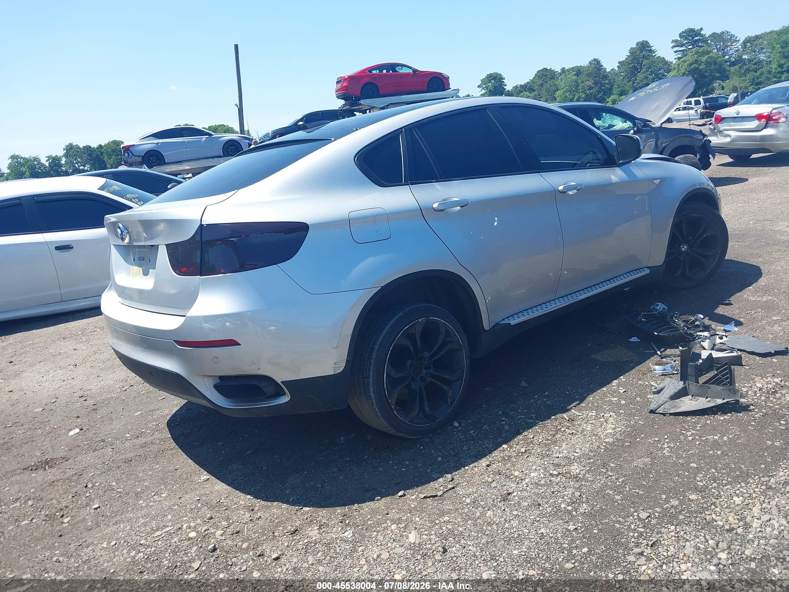2012 Bmw X6 Xdrive50i Silver vin: 5UXFG8C5XCL590012