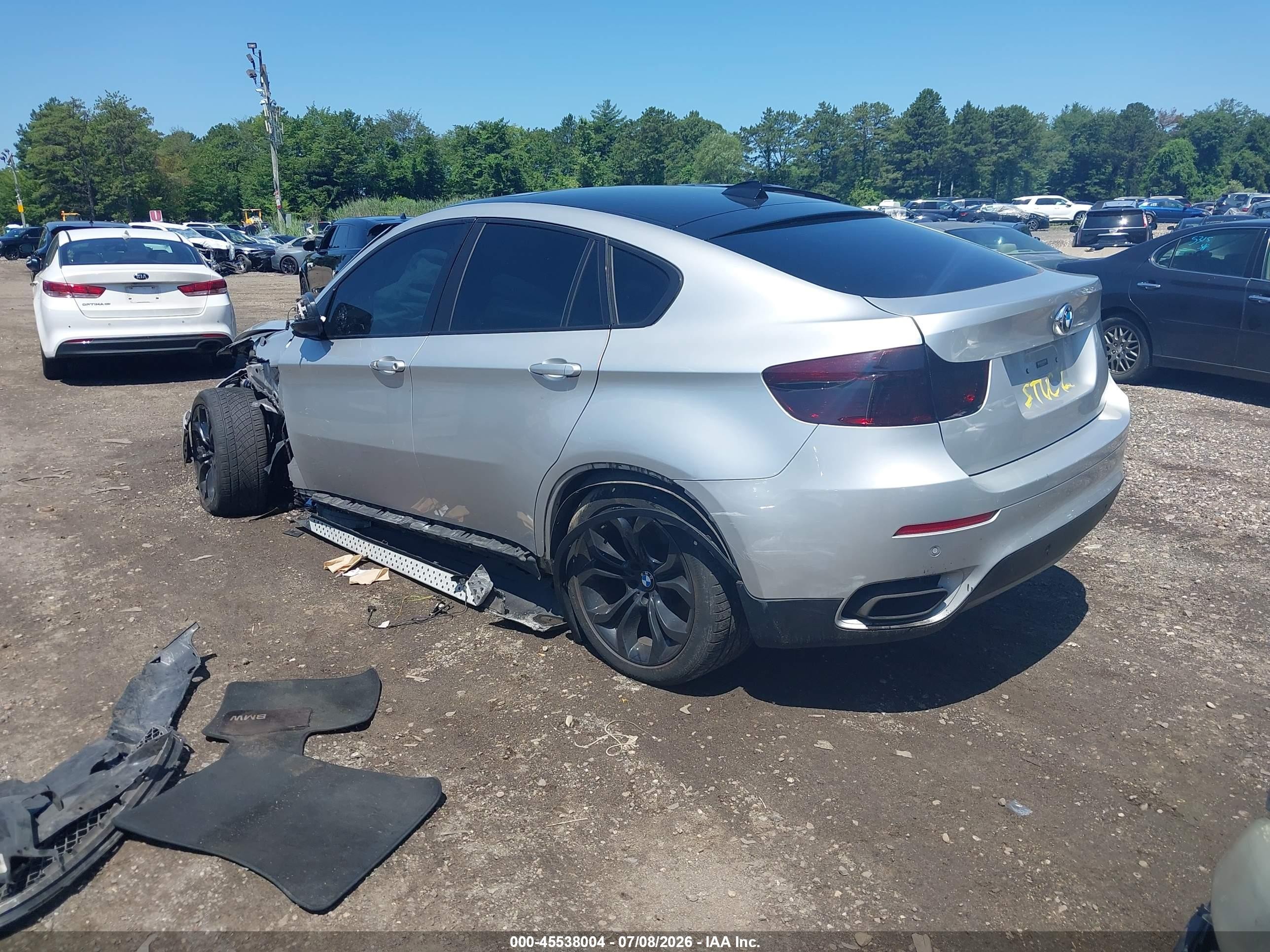 2012 Bmw X6 Xdrive50i Silver vin: 5UXFG8C5XCL590012