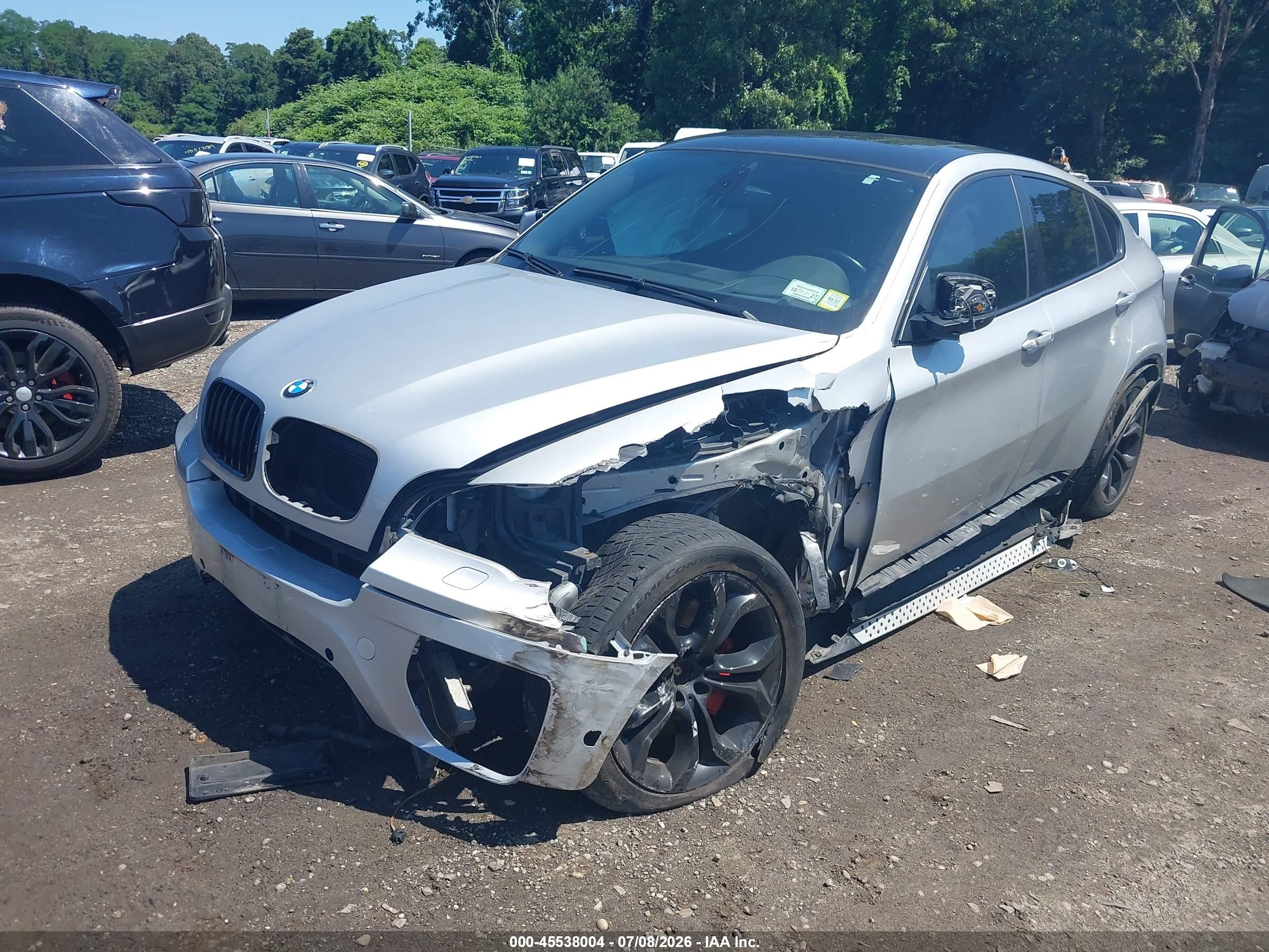 2012 Bmw X6 Xdrive50i Silver vin: 5UXFG8C5XCL590012
