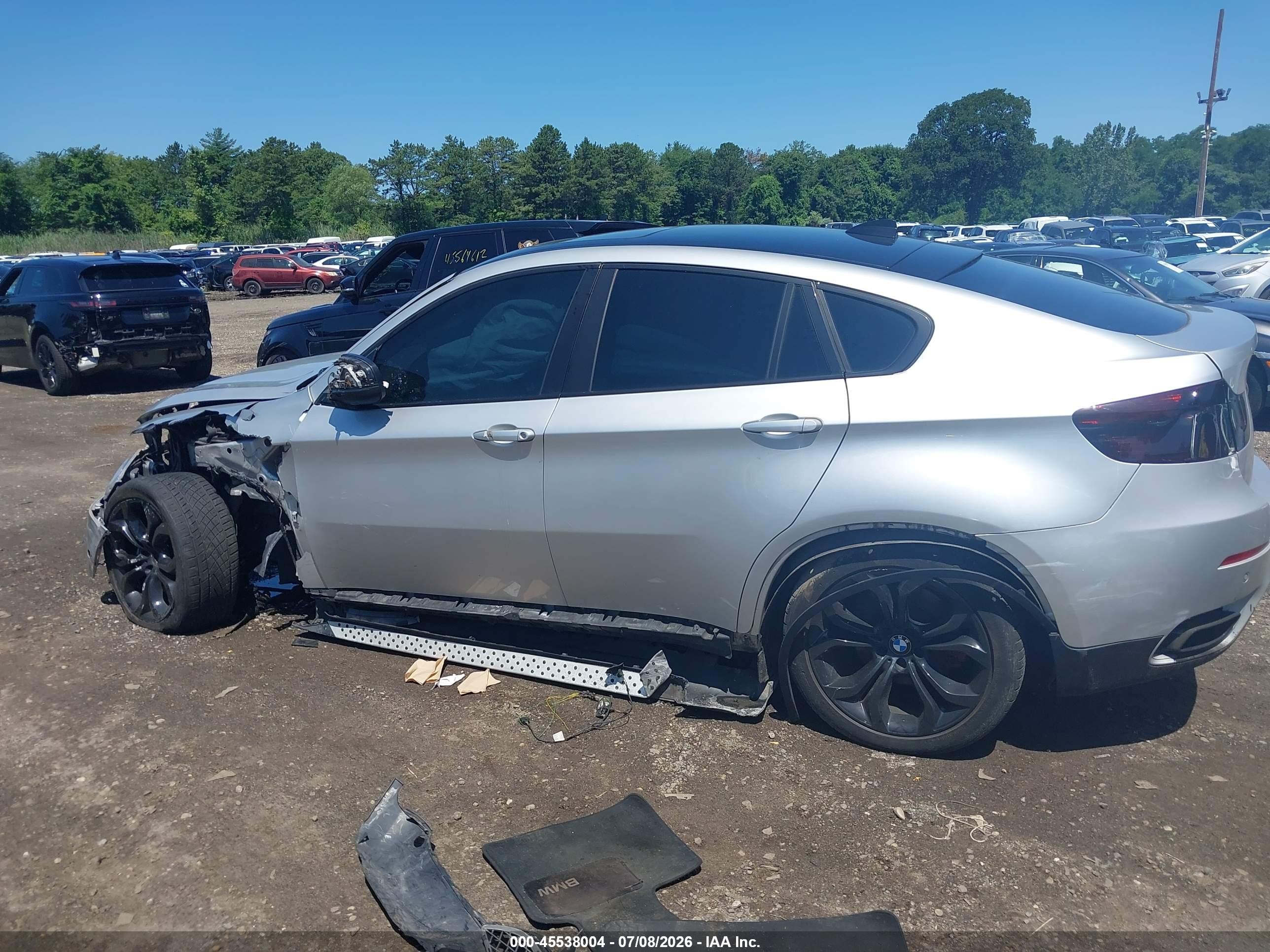2012 Bmw X6 Xdrive50i Silver vin: 5UXFG8C5XCL590012