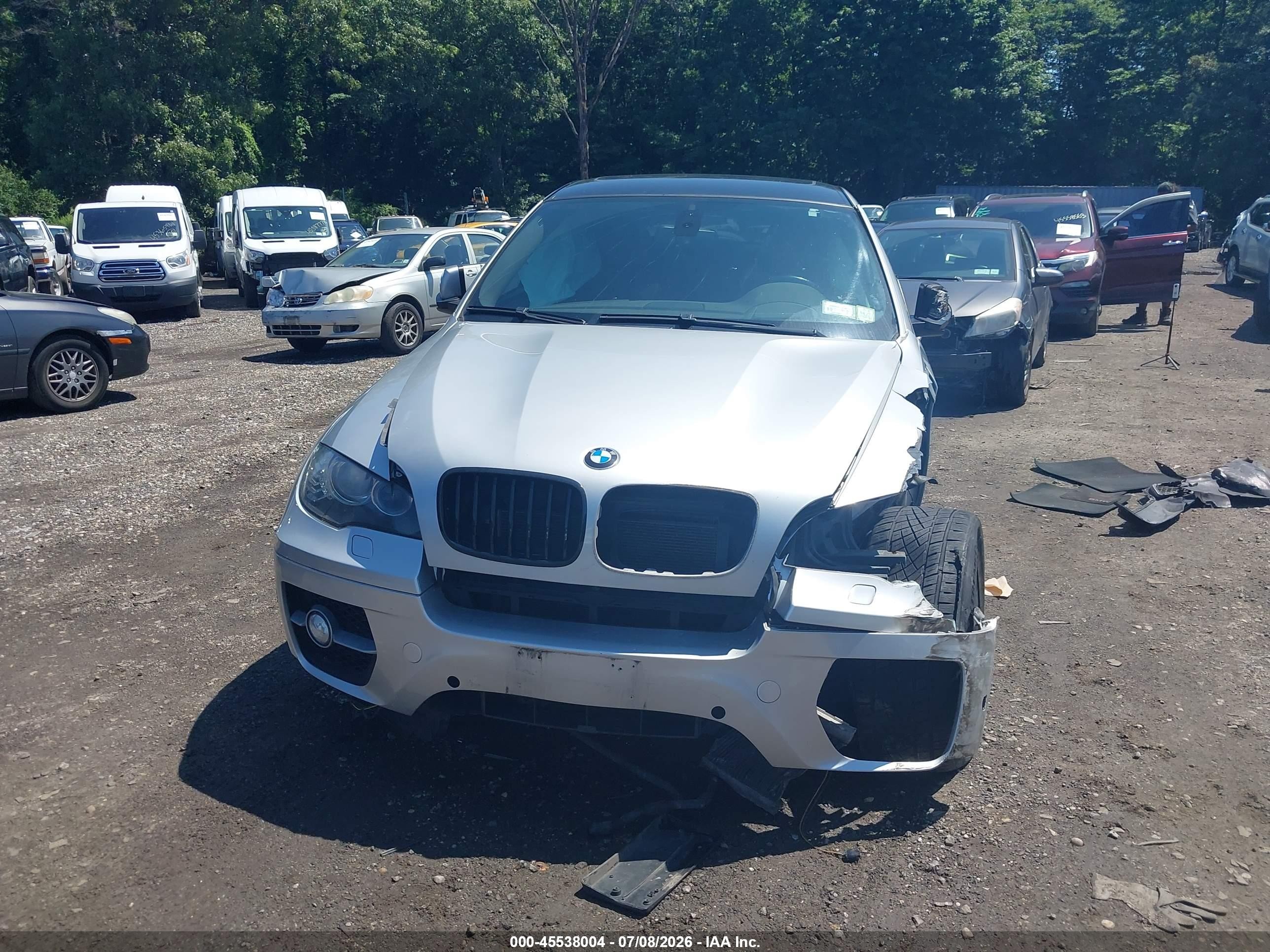 2012 Bmw X6 Xdrive50i Silver vin: 5UXFG8C5XCL590012