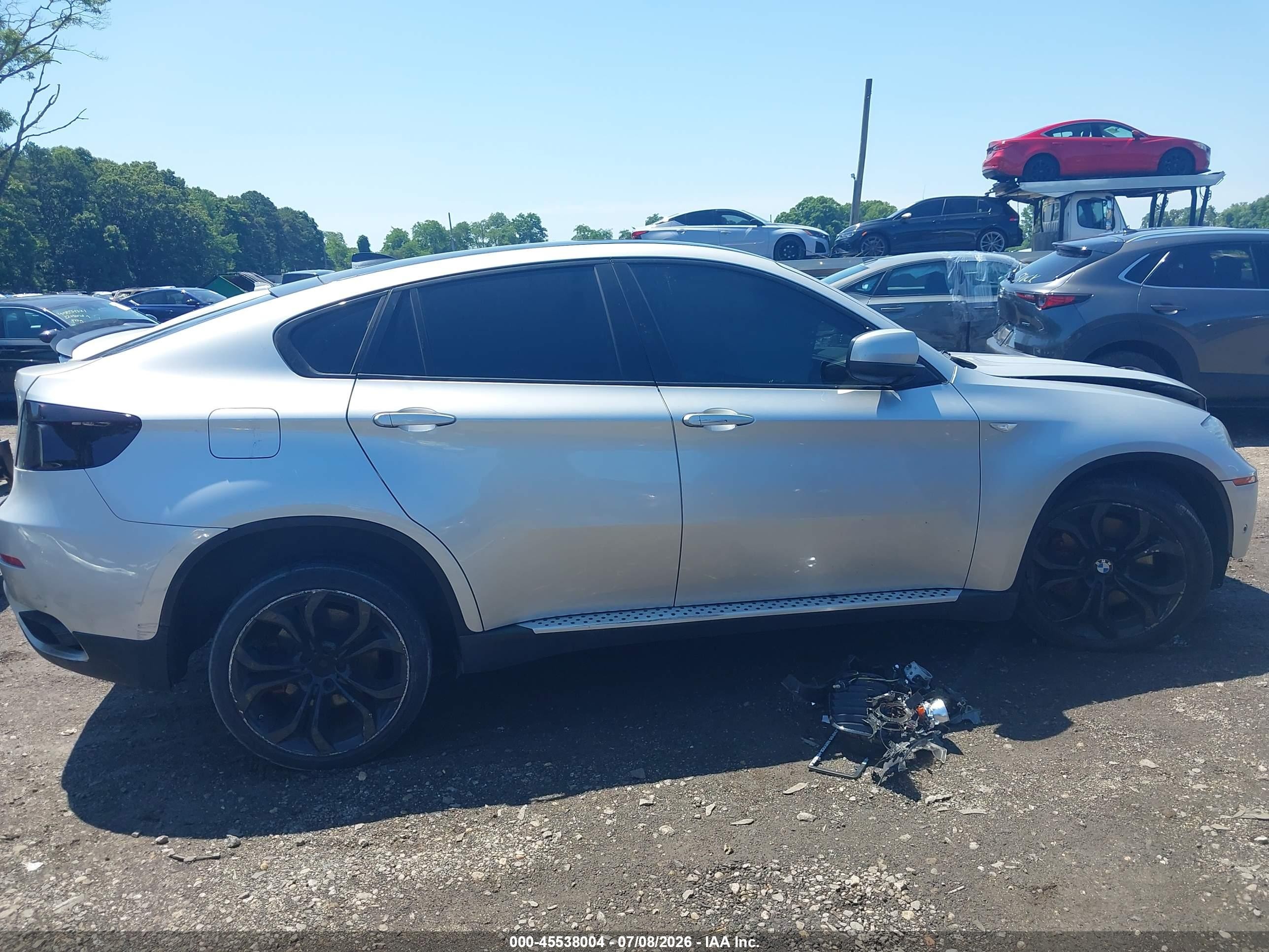 2012 Bmw X6 Xdrive50i Silver vin: 5UXFG8C5XCL590012