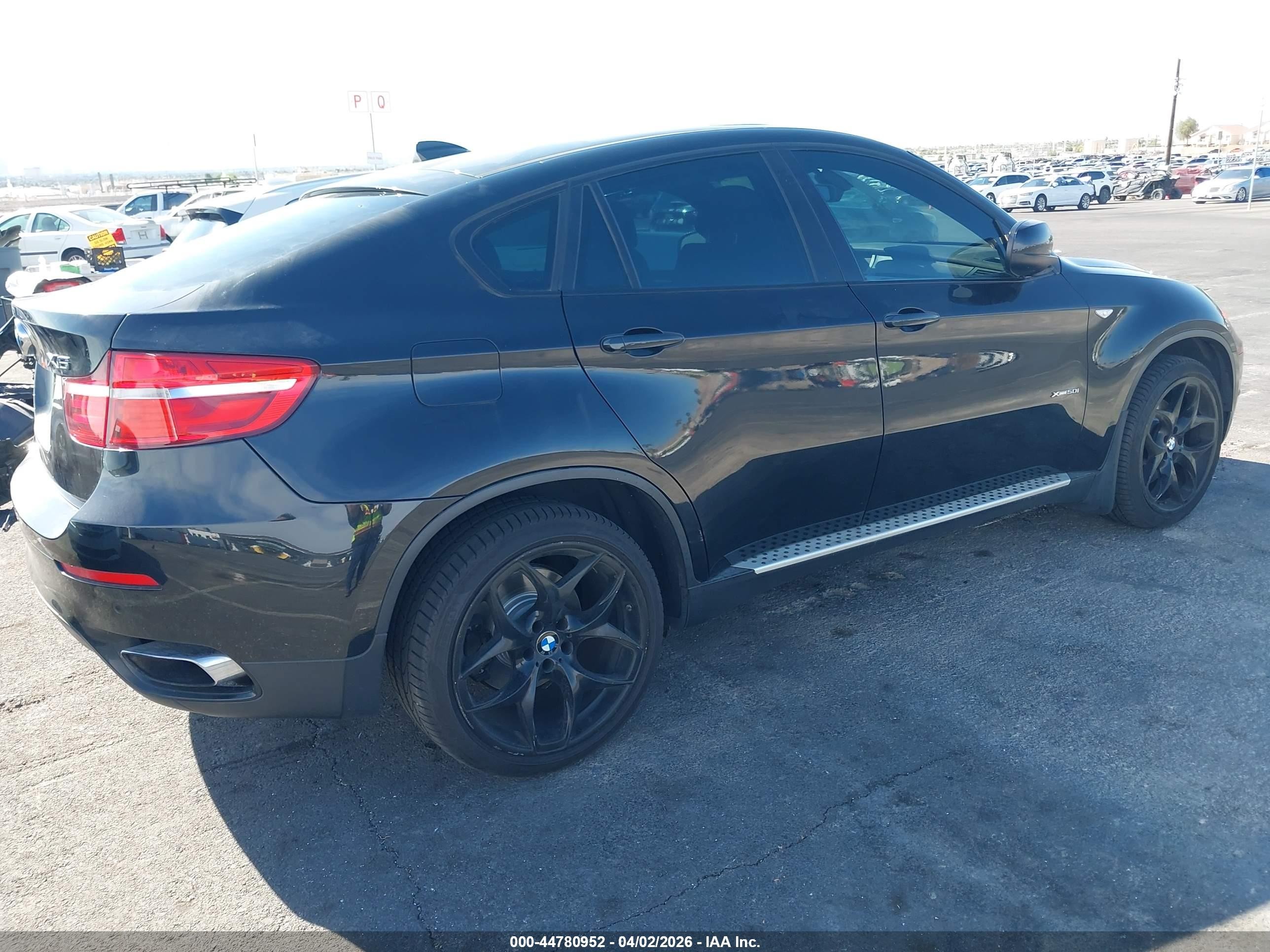 2013 Bmw X6 Xdrive50i Black vin: 5UXFG8C5XDL591405