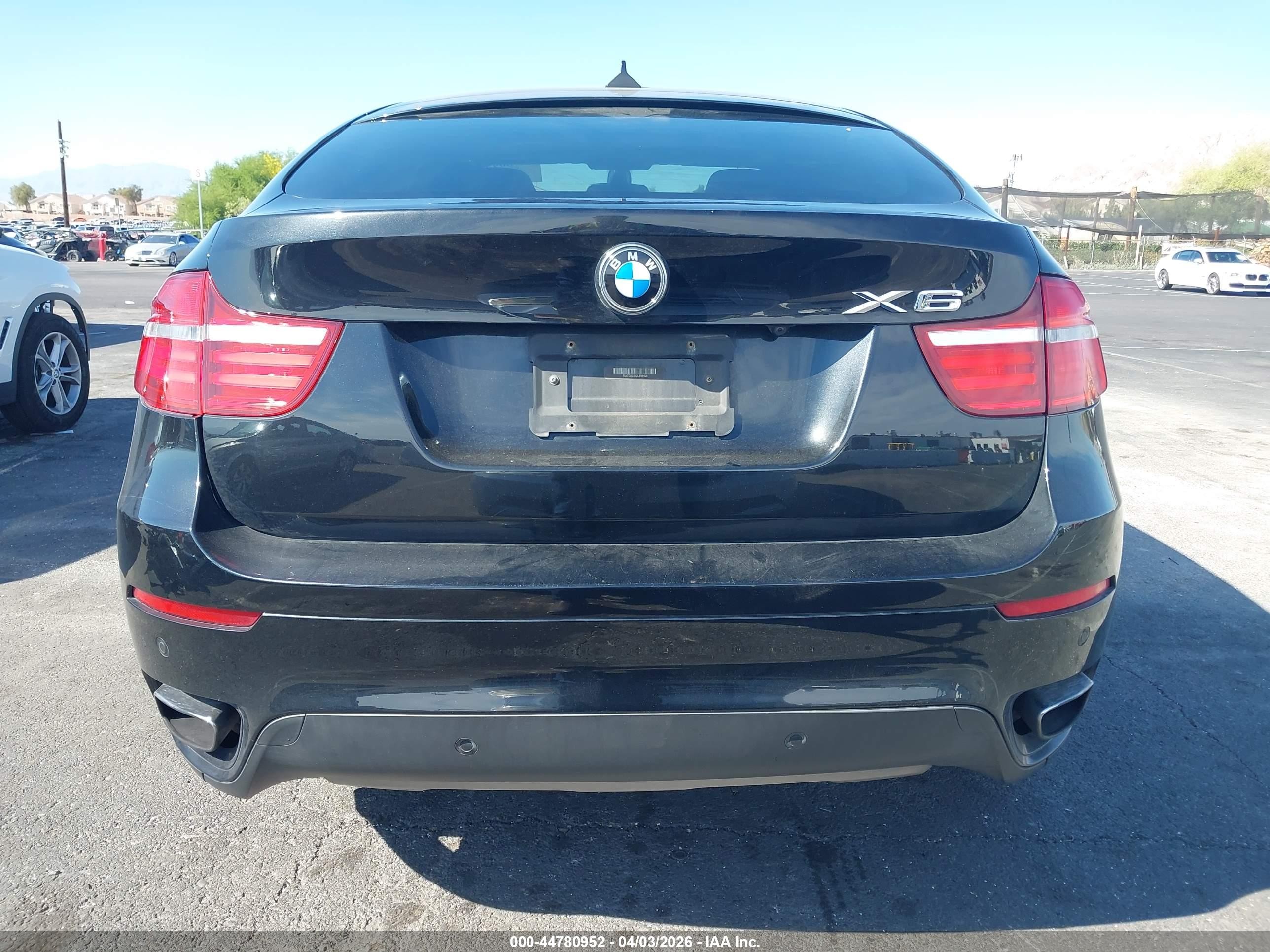 2013 Bmw X6 Xdrive50i Black vin: 5UXFG8C5XDL591405