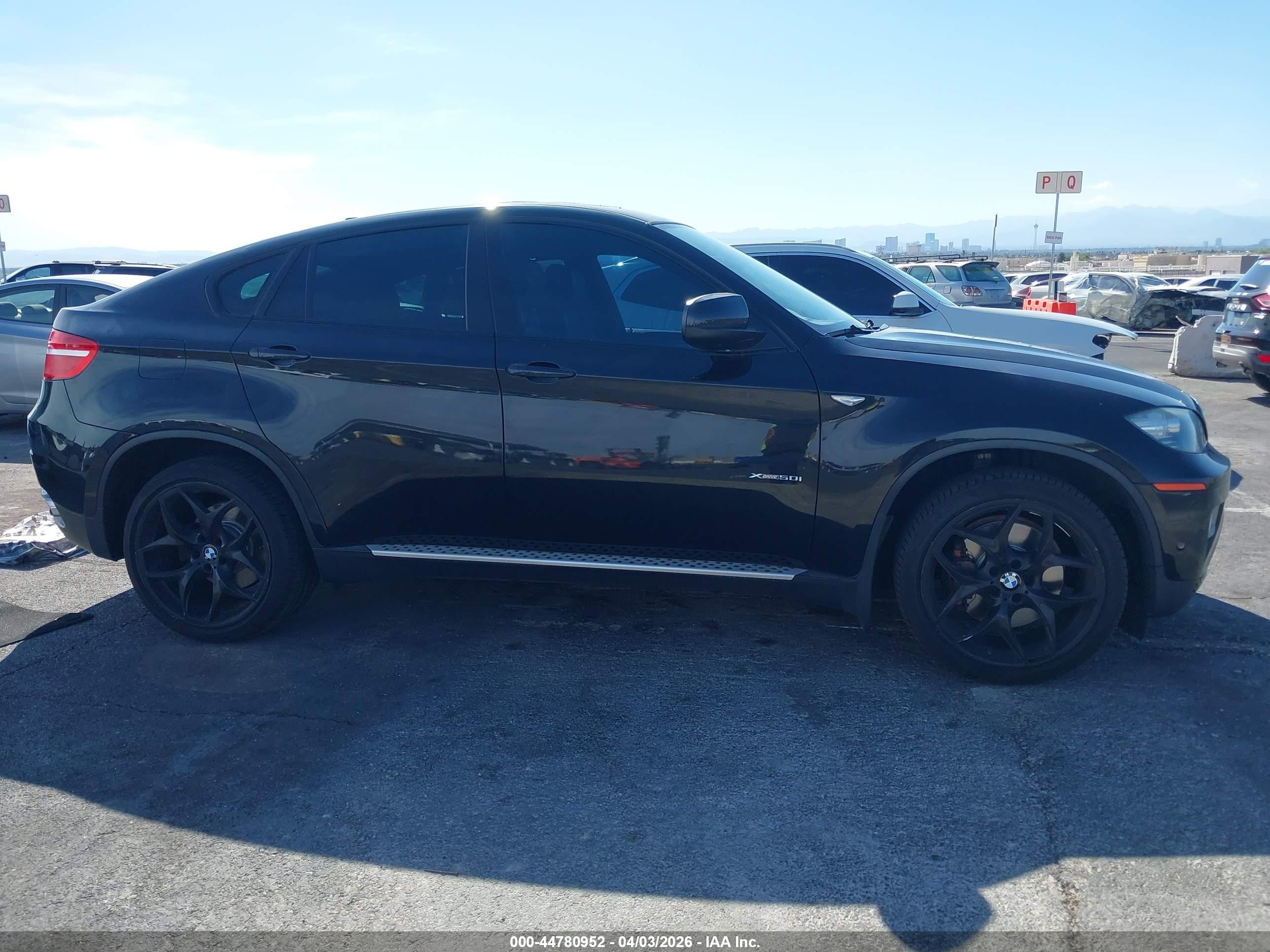 2013 Bmw X6 Xdrive50i Black vin: 5UXFG8C5XDL591405