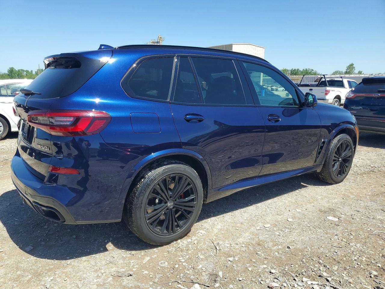 2021 Bmw X5 M50i Синий vin: 5UXJU4C00M9G77855