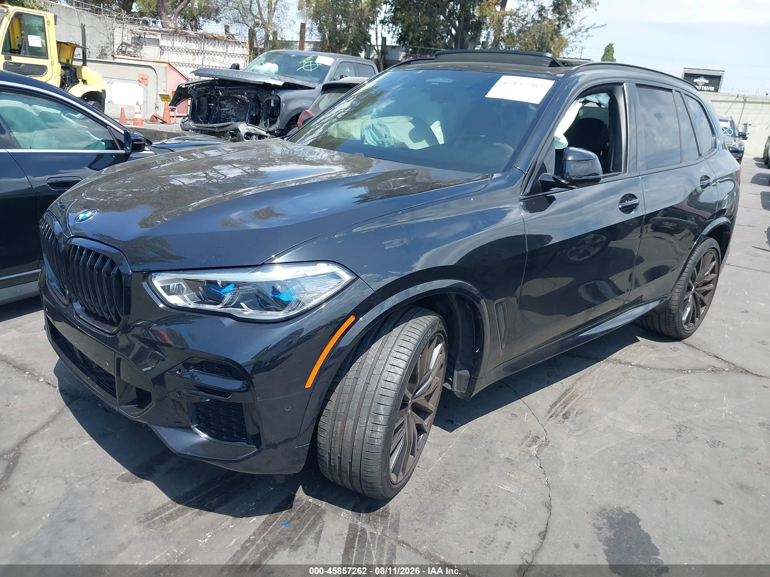 2022 Bmw X5 M50i Black vin: 5UXJU4C05N9L90008