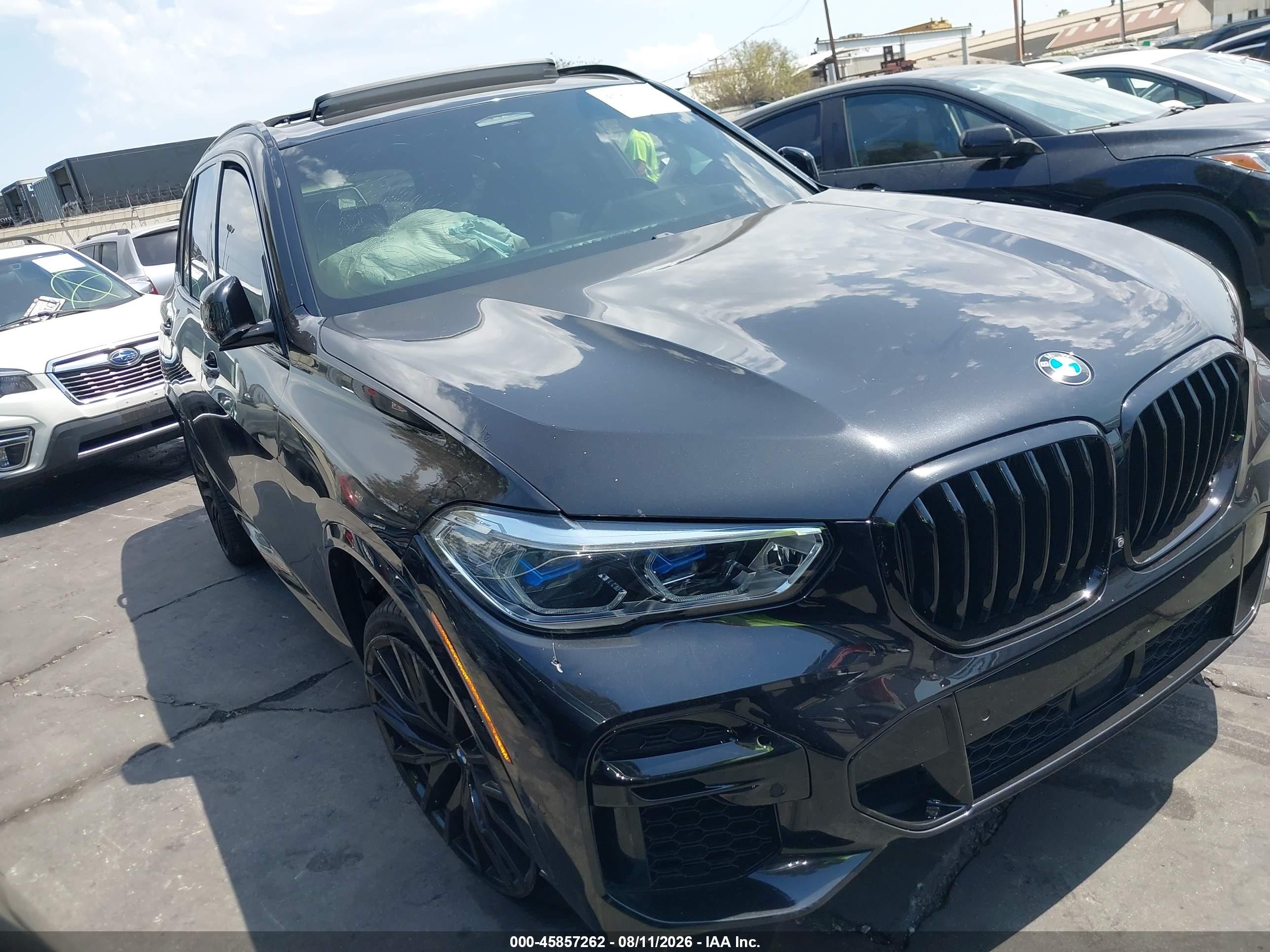 2022 Bmw X5 M50i Black vin: 5UXJU4C05N9L90008