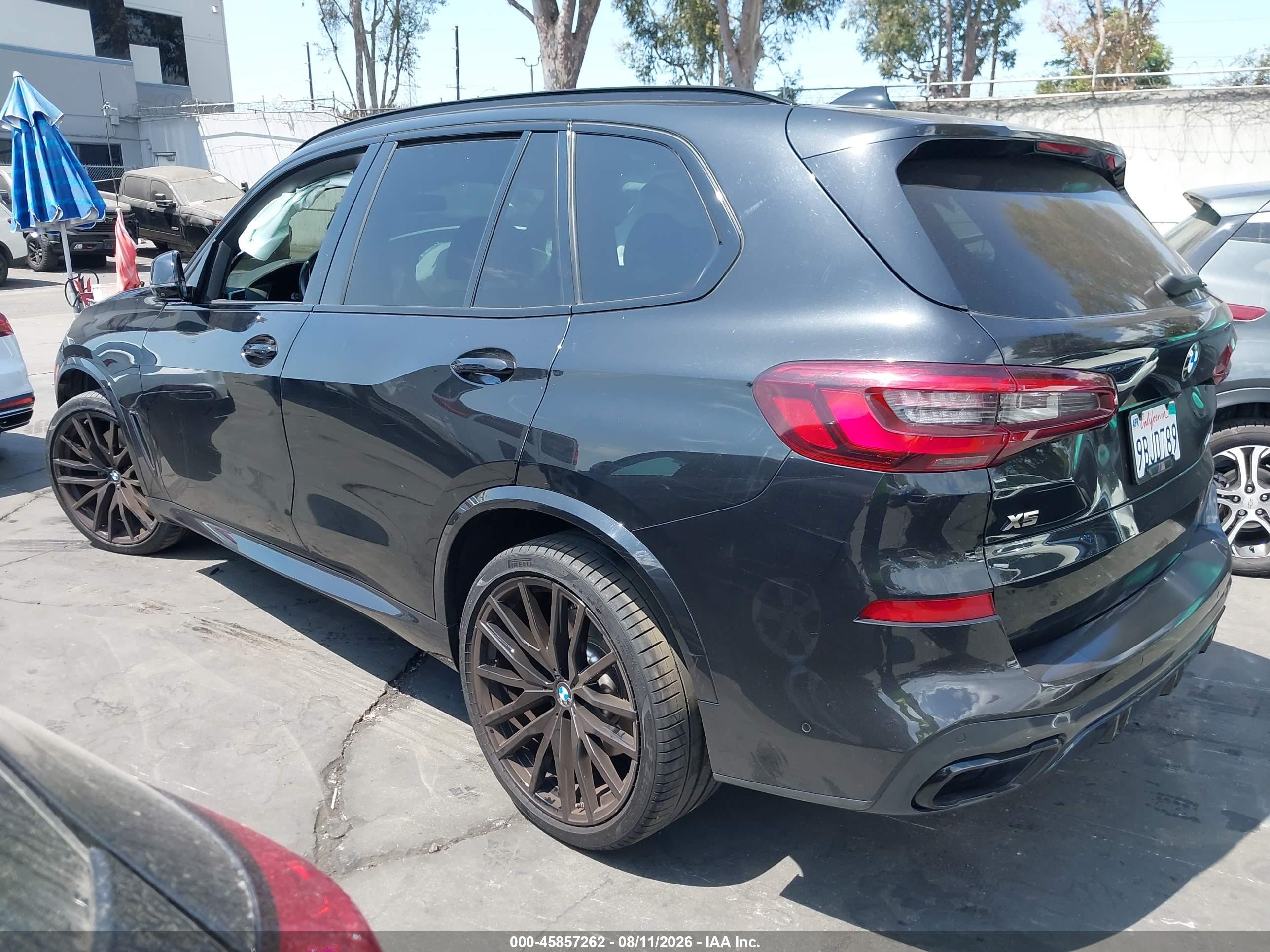 2022 Bmw X5 M50i Black vin: 5UXJU4C05N9L90008