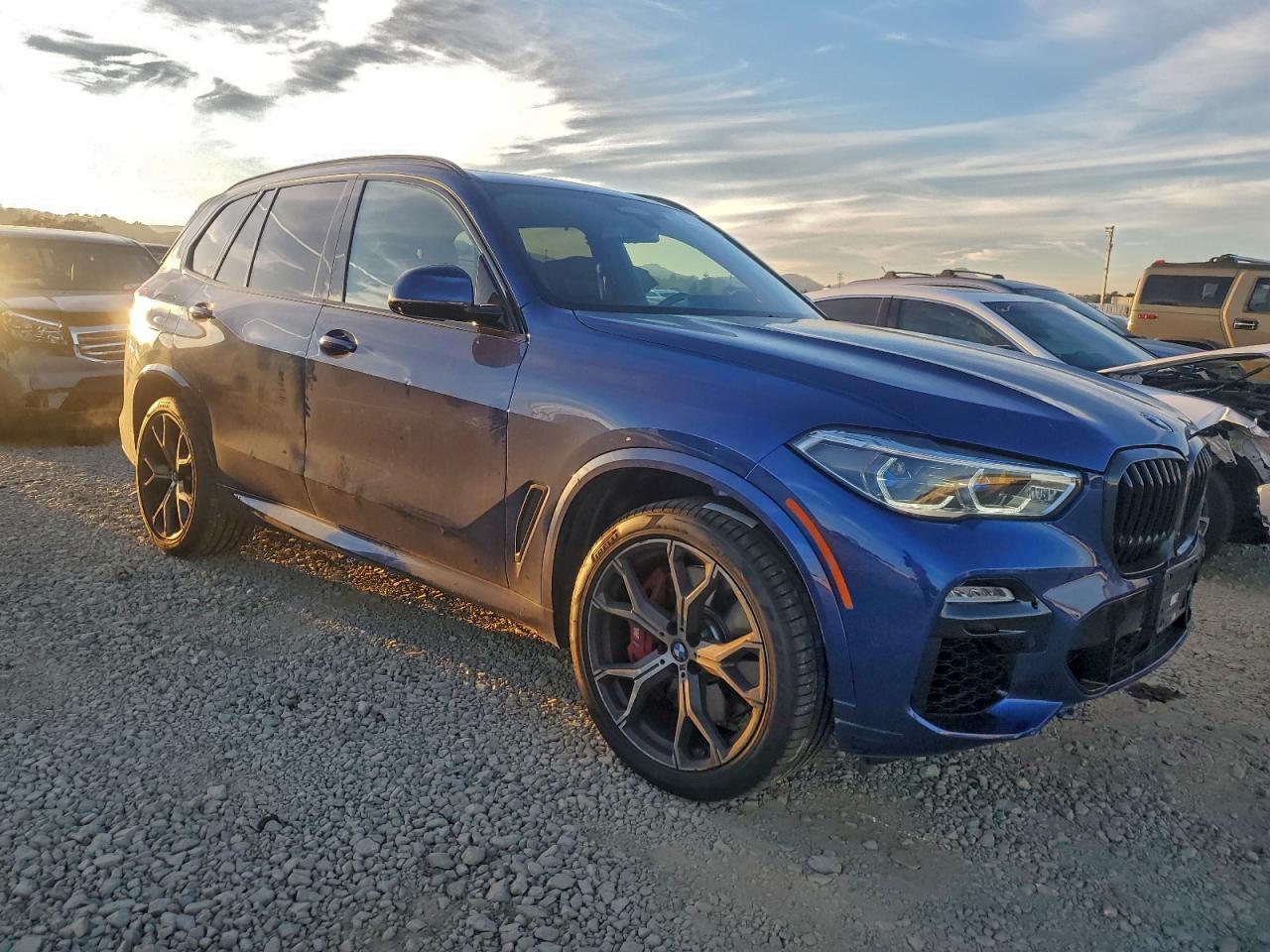 2021 Bmw X5 M50i Blue vin: 5UXJU4C08M9H38899
