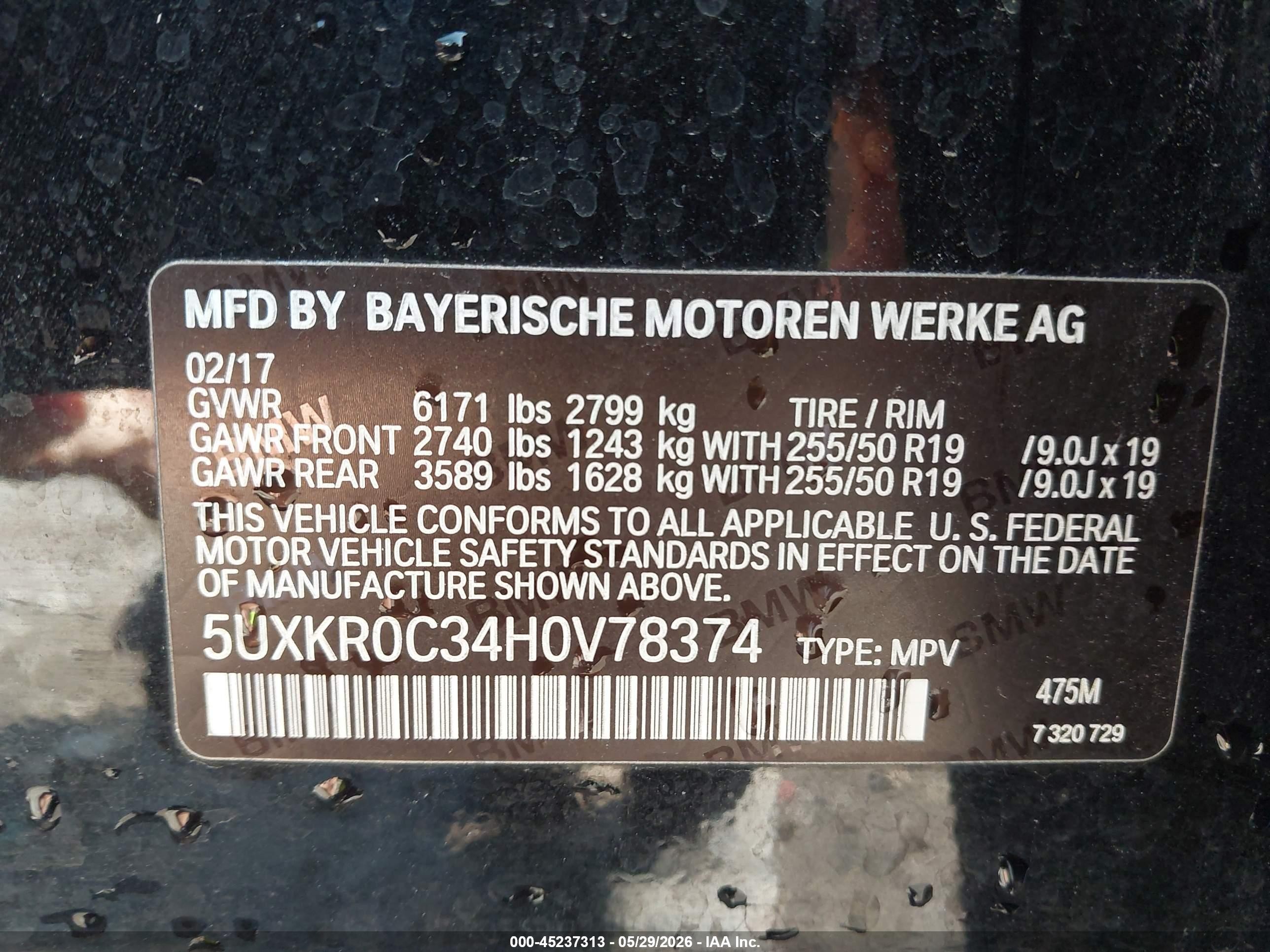 2017 Bmw X5 Xdrive35i Black vin: 5UXKR0C34H0V78374