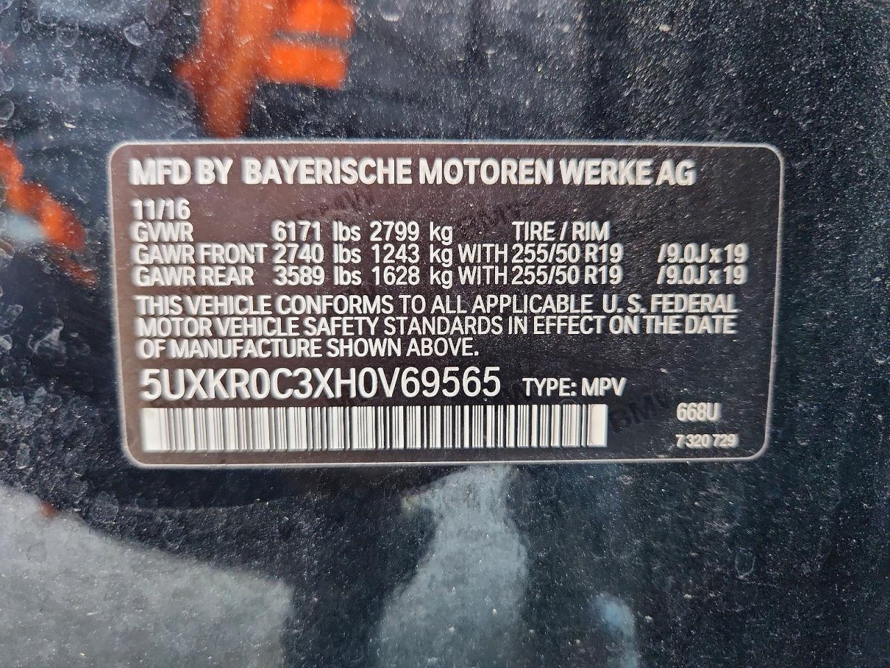 2017 Bmw X5 Xdrive35i Black vin: 5UXKR0C3XH0V69565