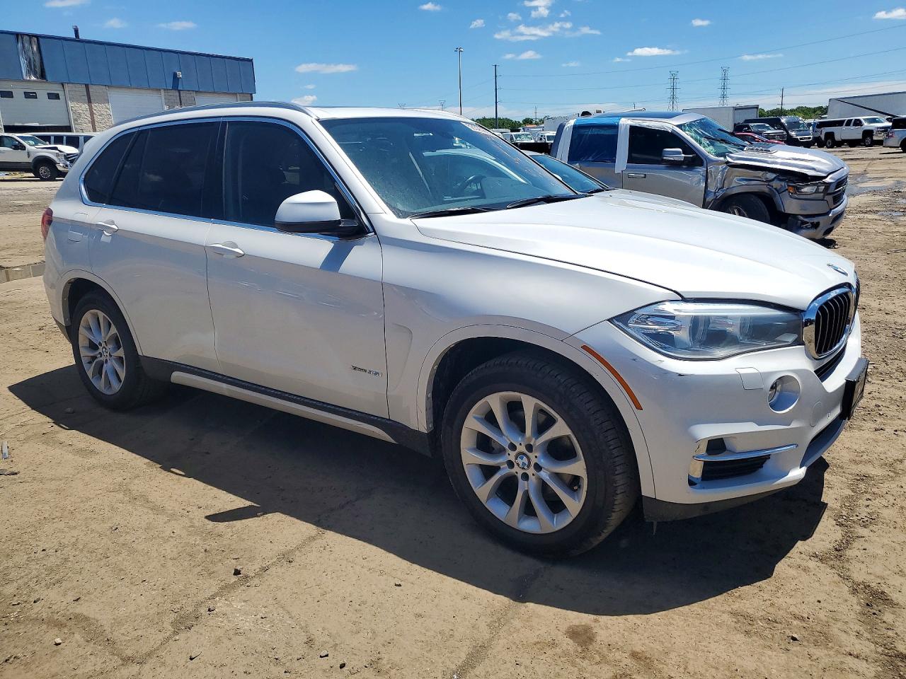 2014 Bmw X5 Xdrive35i White vin: 5UXKR0C50E0H18243