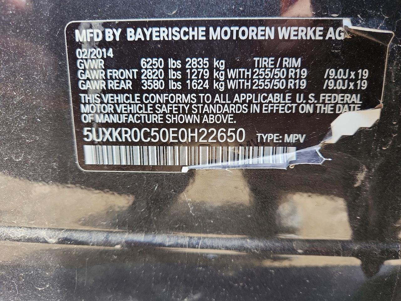 2014 Bmw X5 Xdrive35i Black vin: 5UXKR0C50E0H22650