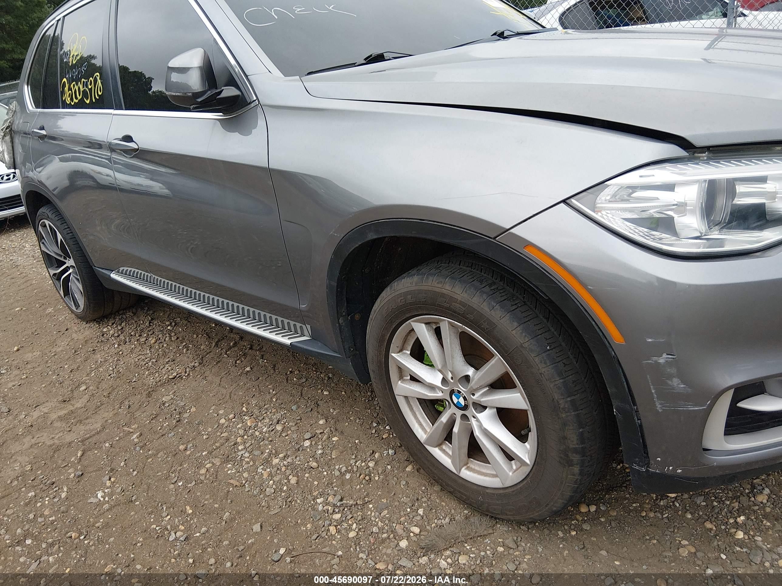 2015 Bmw X5 Xdrive35i Серый vin: 5UXKR0C50F0K66177