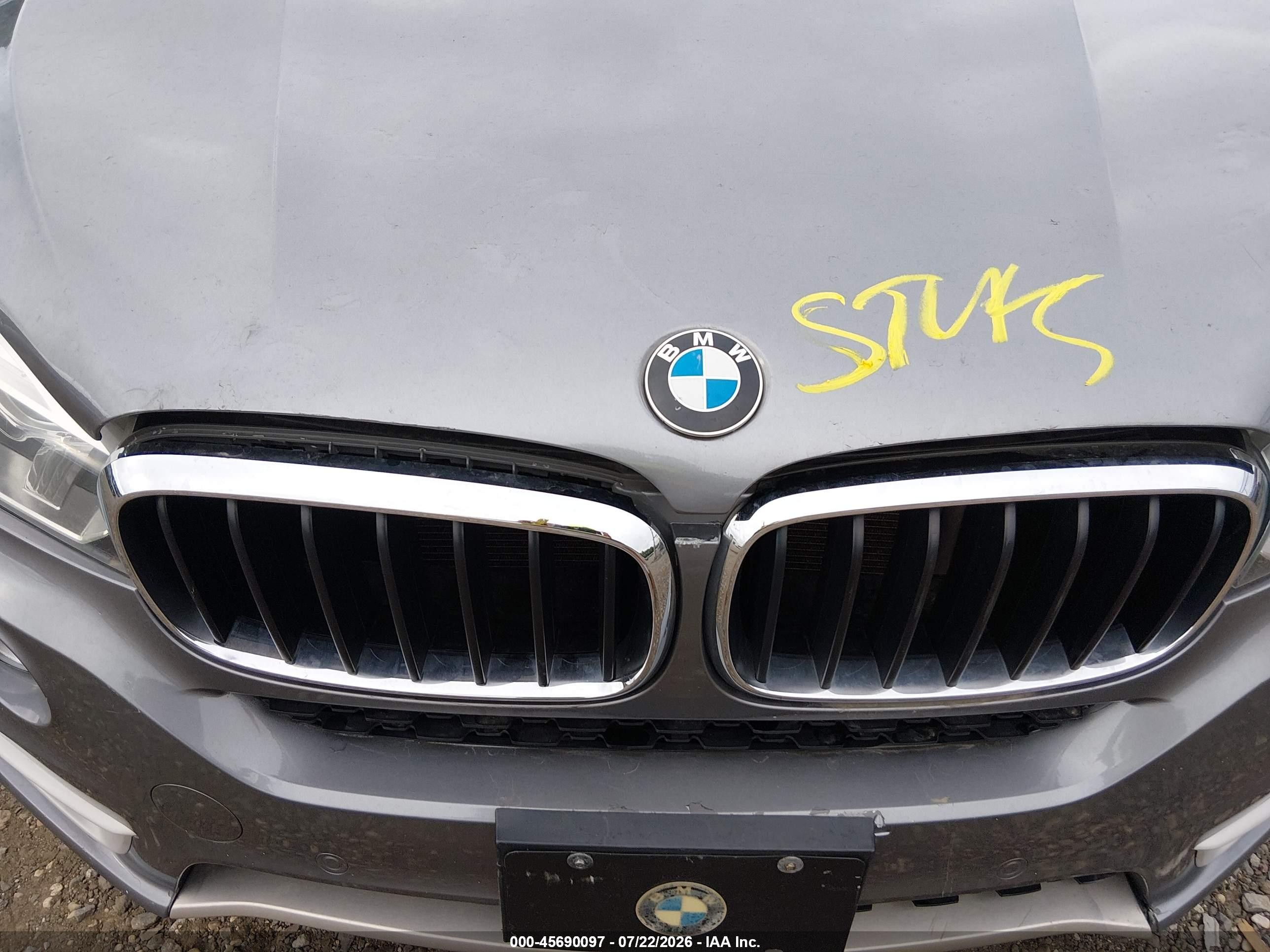 2015 Bmw X5 Xdrive35i Серый vin: 5UXKR0C50F0K66177
