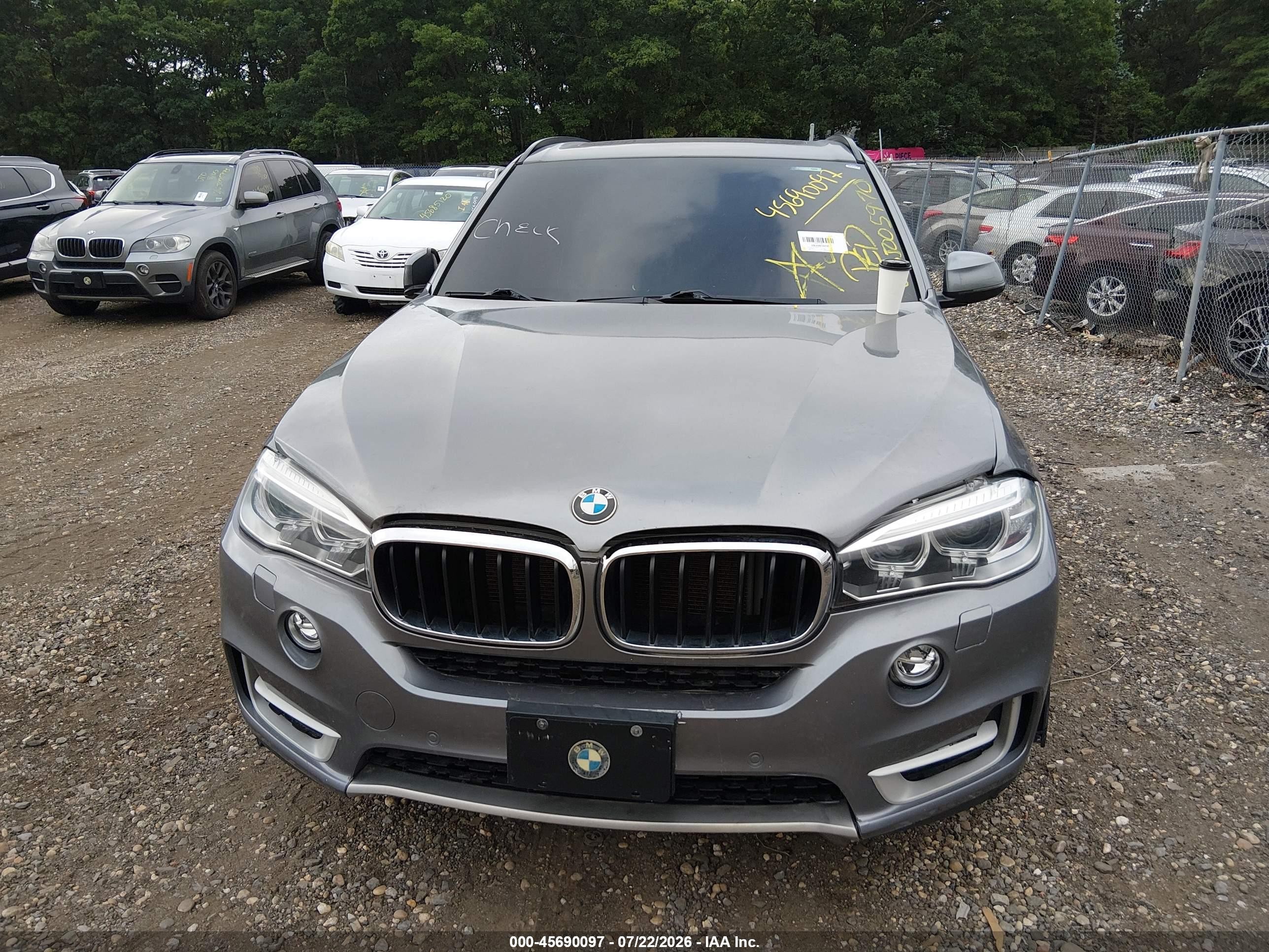 2015 Bmw X5 Xdrive35i Серый vin: 5UXKR0C50F0K66177