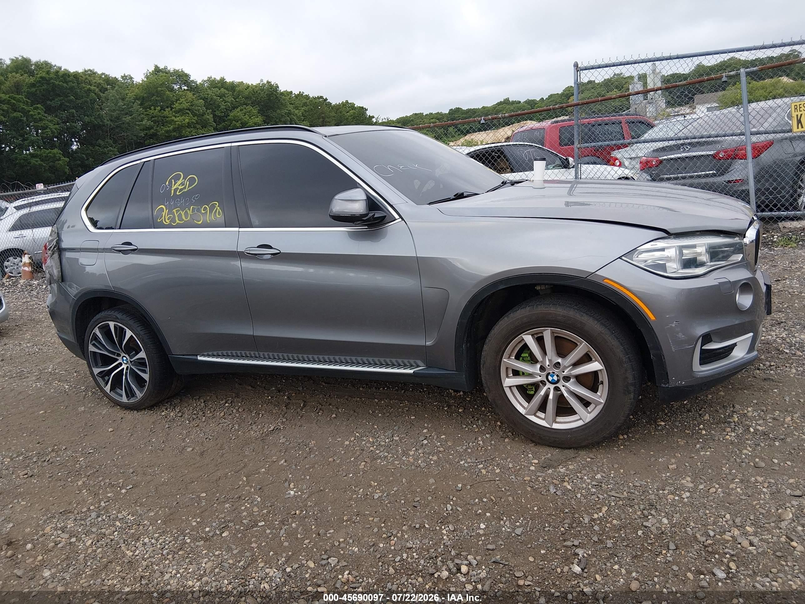 2015 Bmw X5 Xdrive35i Серый vin: 5UXKR0C50F0K66177