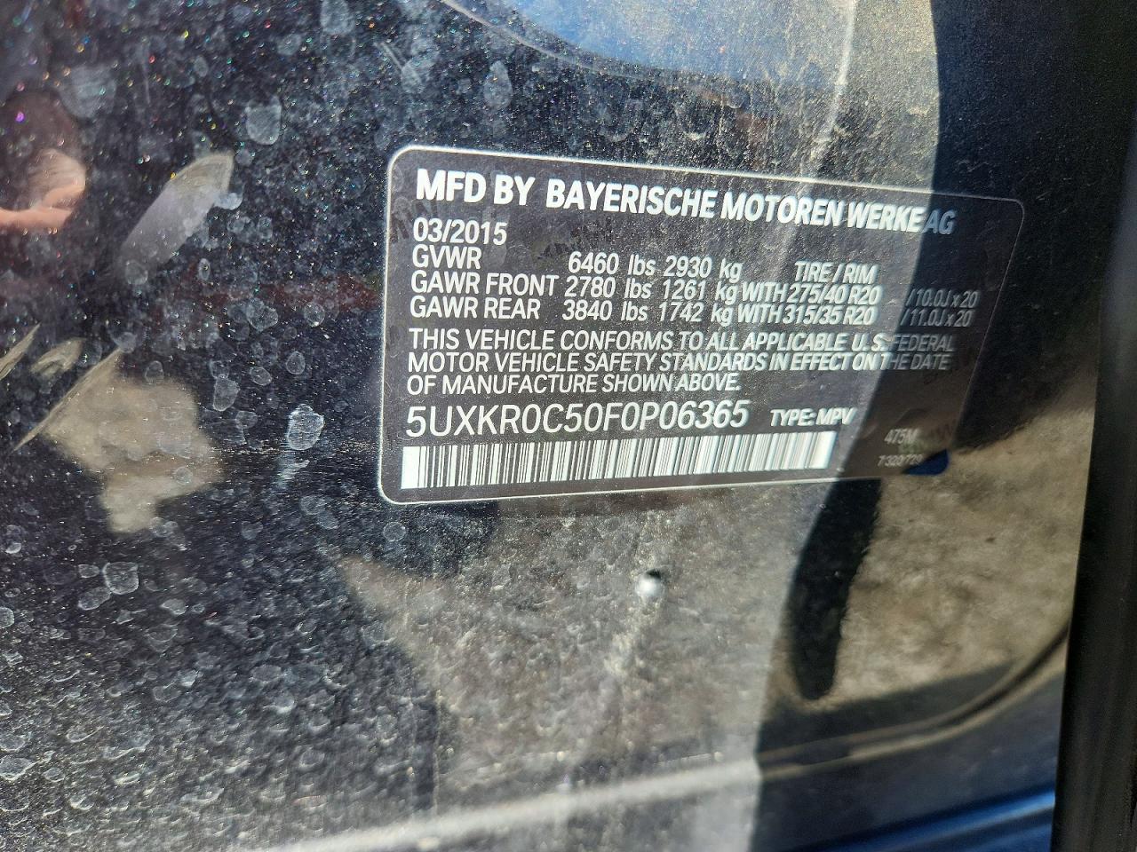 2015 Bmw X5 Xdrive35i Black vin: 5UXKR0C50F0P06365