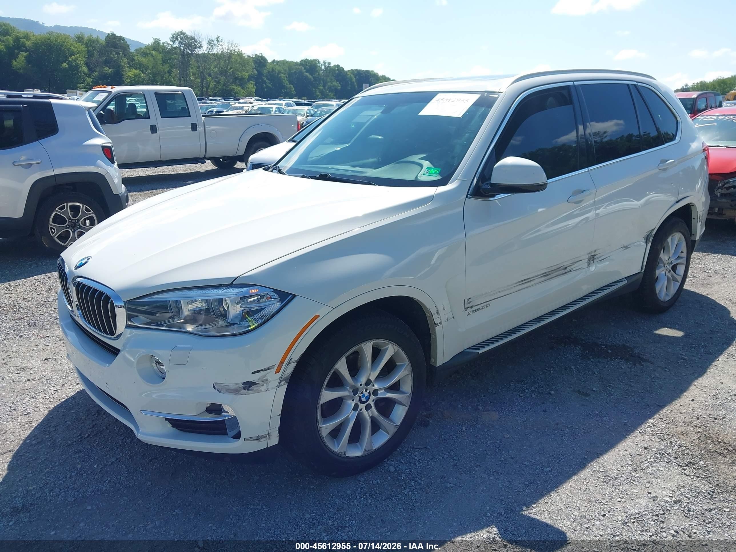 2015 Bmw X5 Xdrive35i White vin: 5UXKR0C50F0P08357