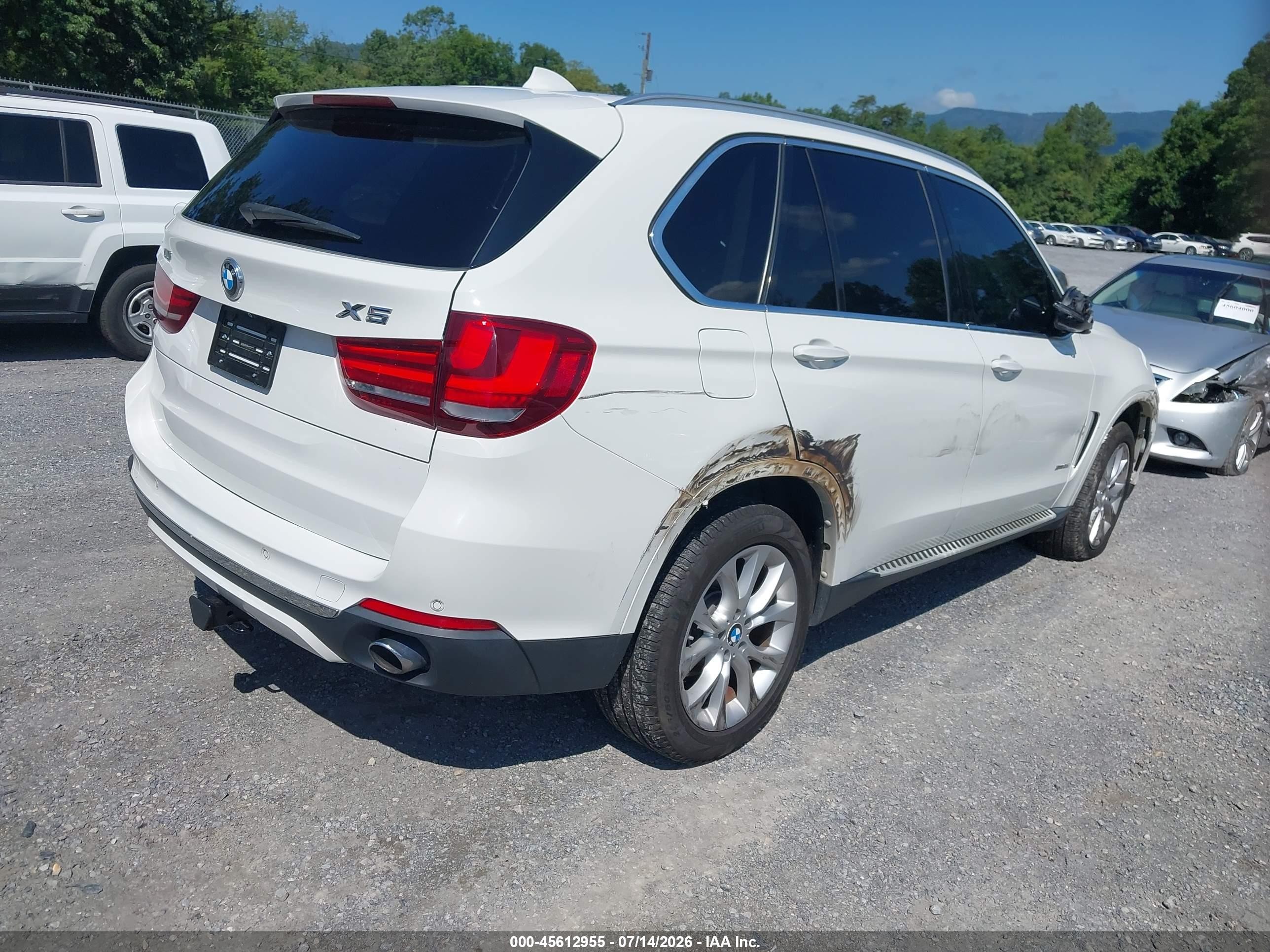 2015 Bmw X5 Xdrive35i White vin: 5UXKR0C50F0P08357