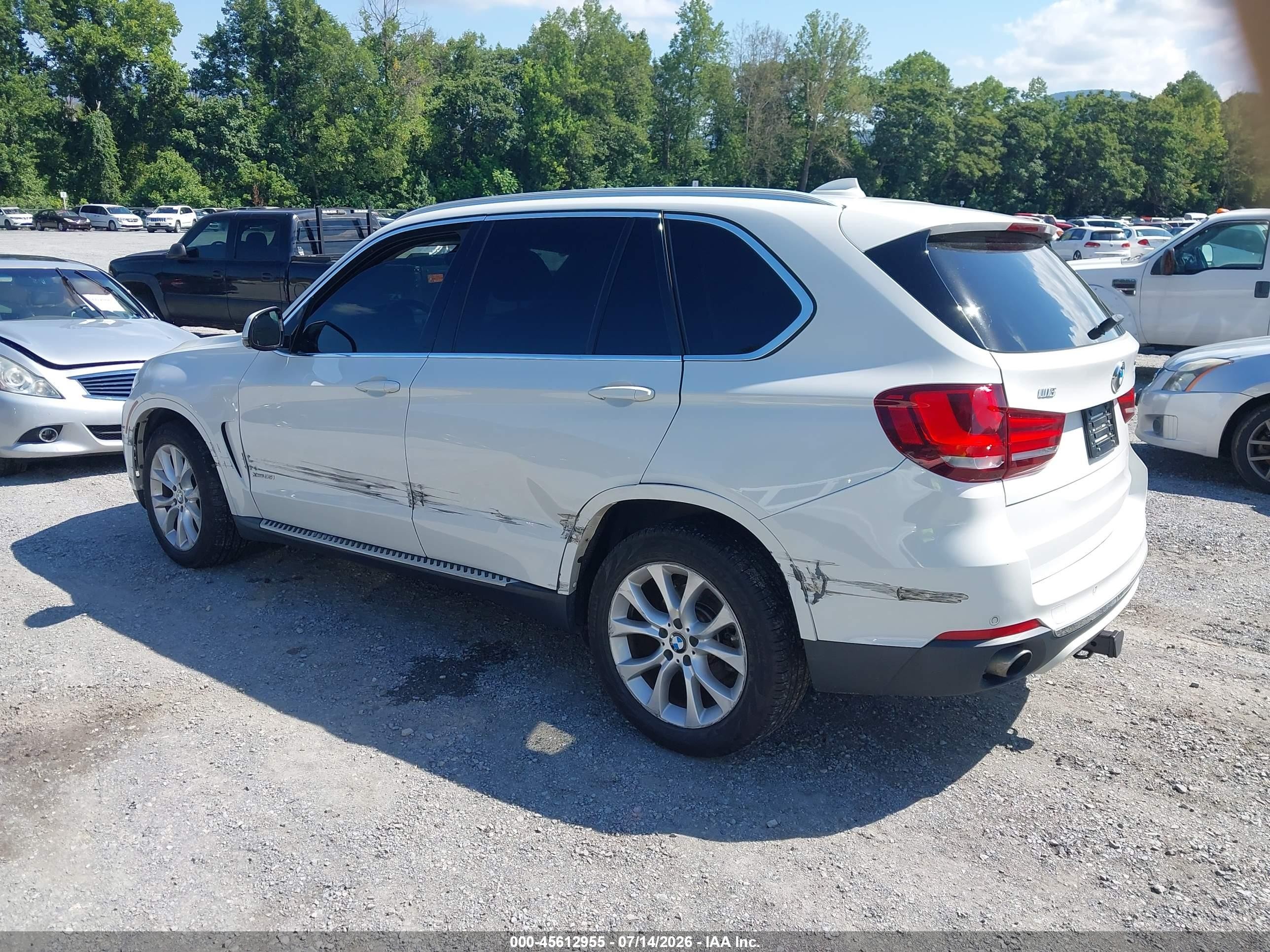2015 Bmw X5 Xdrive35i White vin: 5UXKR0C50F0P08357