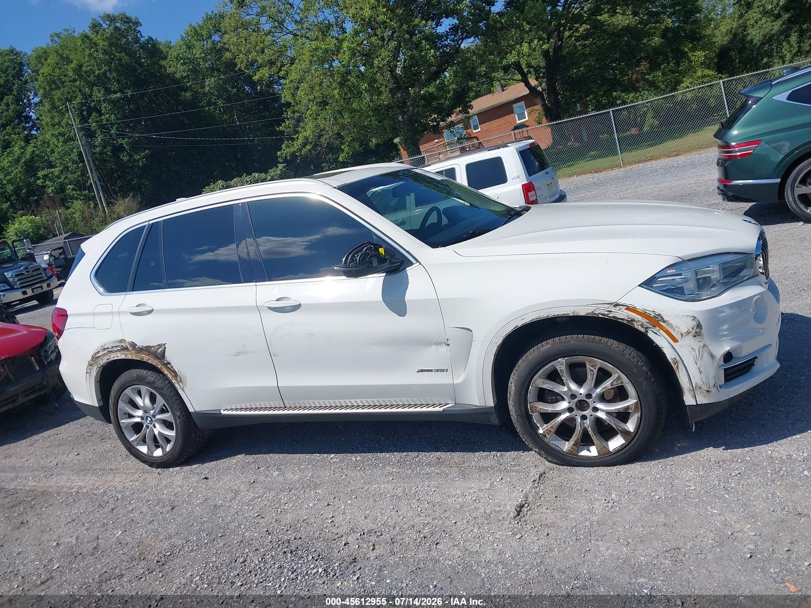 2015 Bmw X5 Xdrive35i White vin: 5UXKR0C50F0P08357