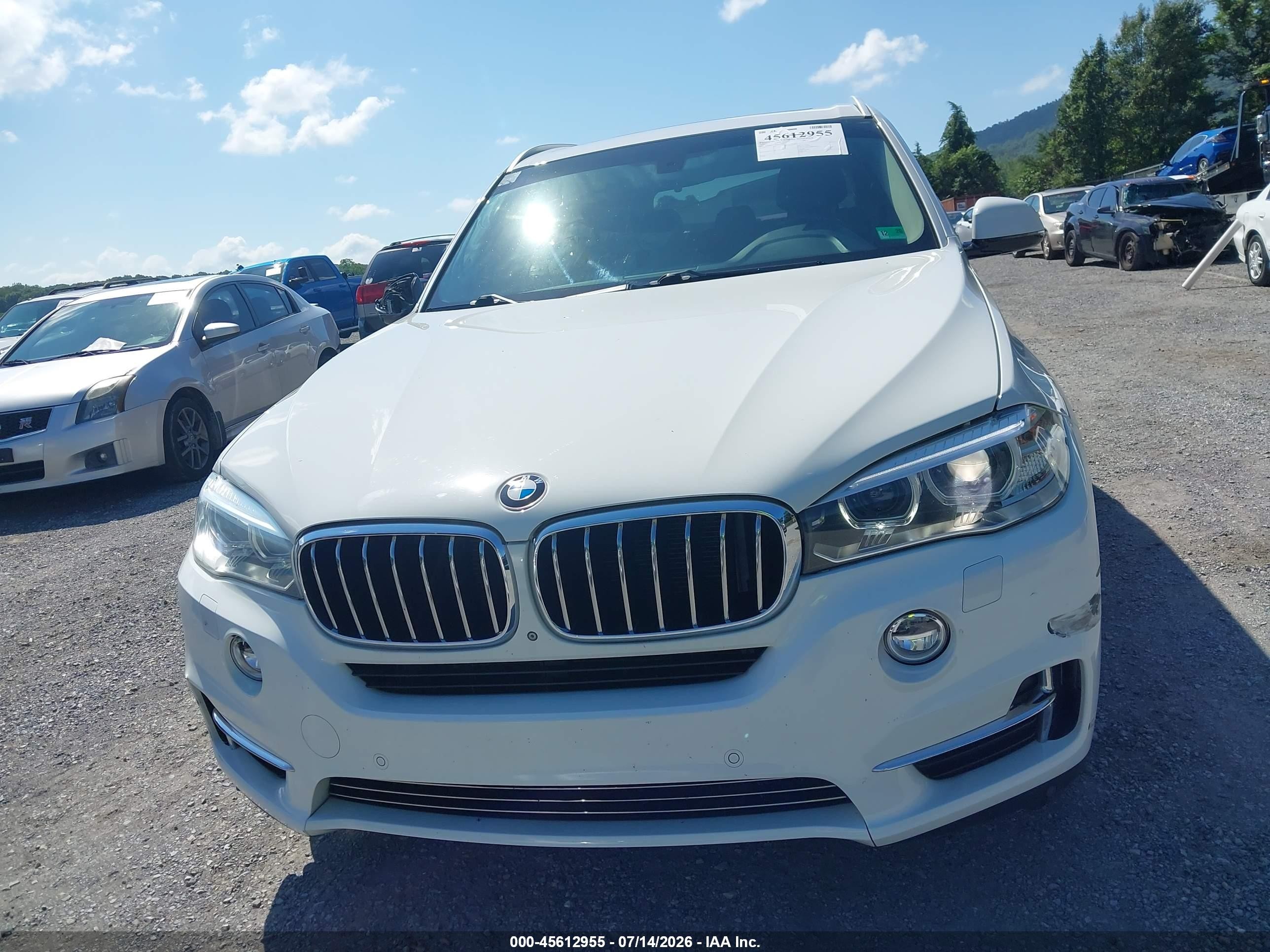 2015 Bmw X5 Xdrive35i White vin: 5UXKR0C50F0P08357