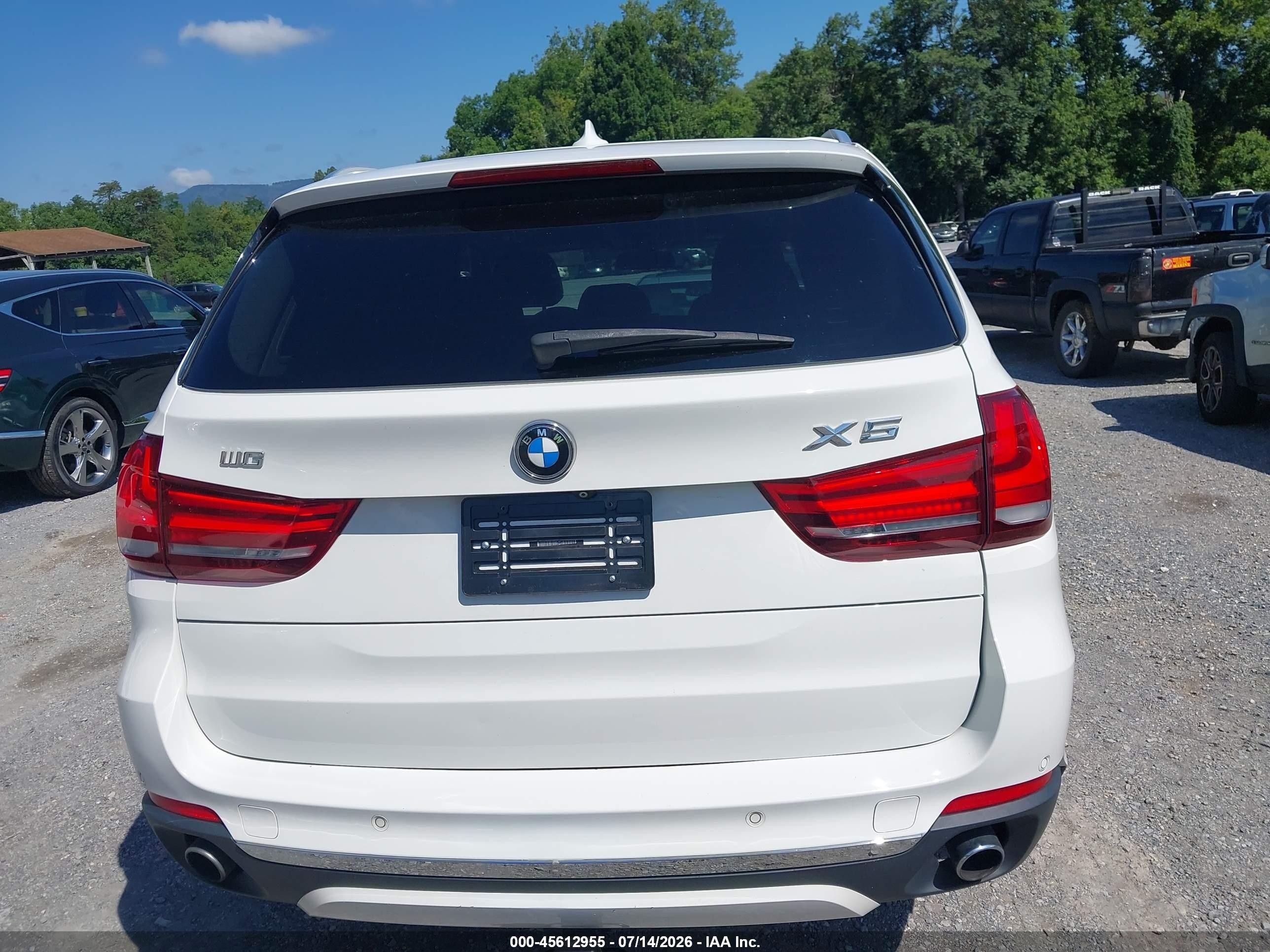 2015 Bmw X5 Xdrive35i White vin: 5UXKR0C50F0P08357