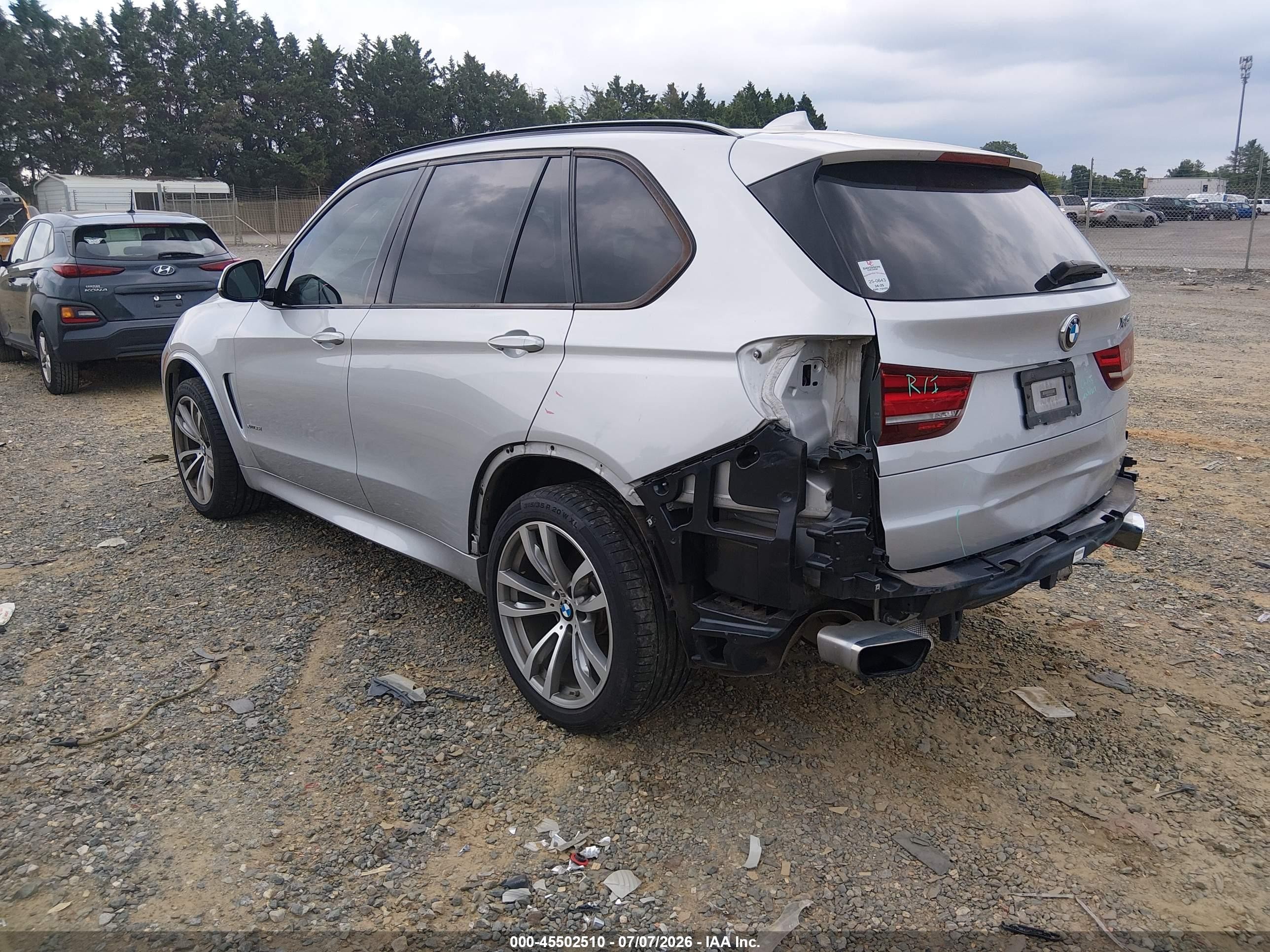 2015 Bmw X5 Xdrive35i Silver vin: 5UXKR0C50F0P15597