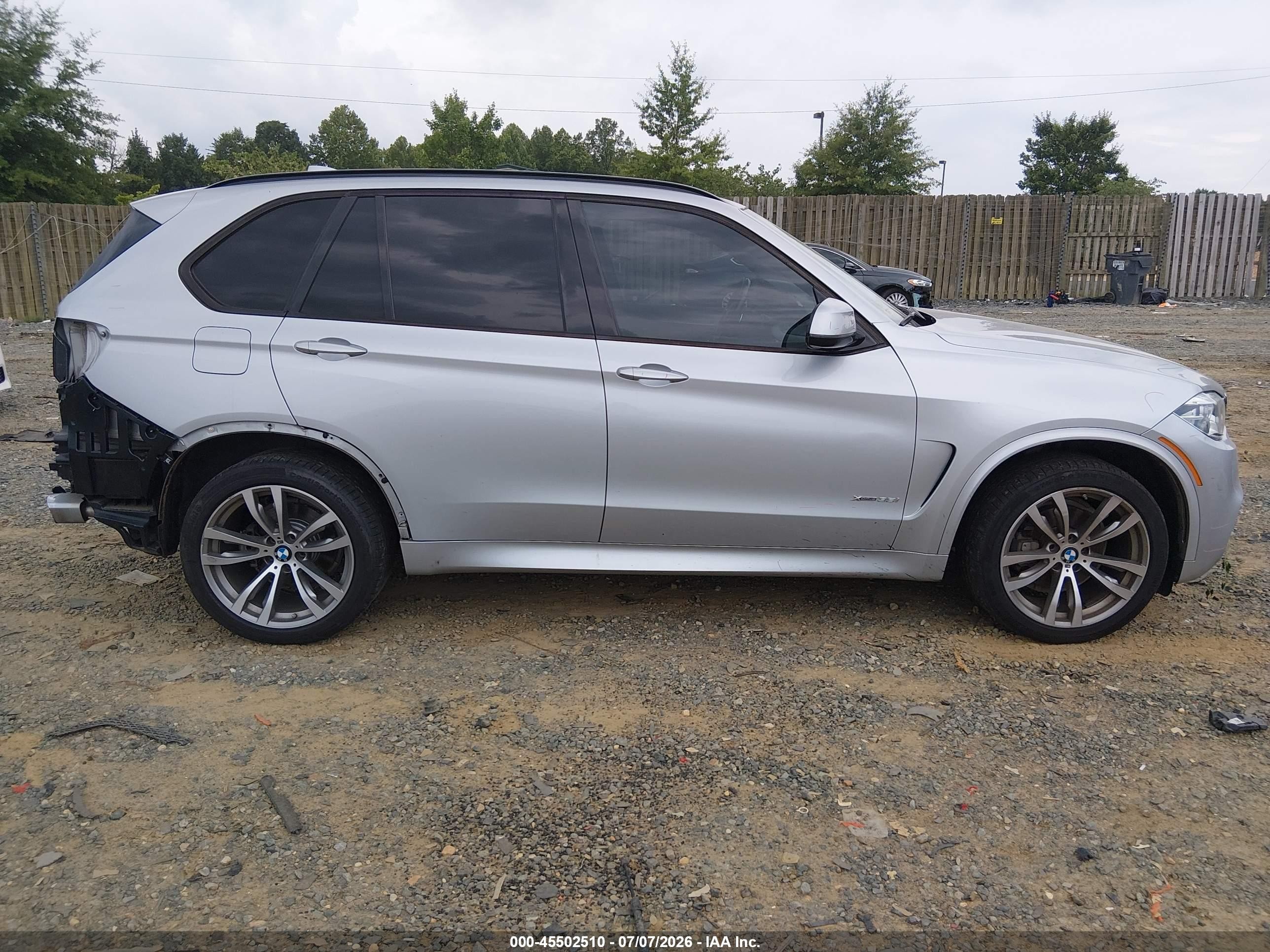 2015 Bmw X5 Xdrive35i Silver vin: 5UXKR0C50F0P15597